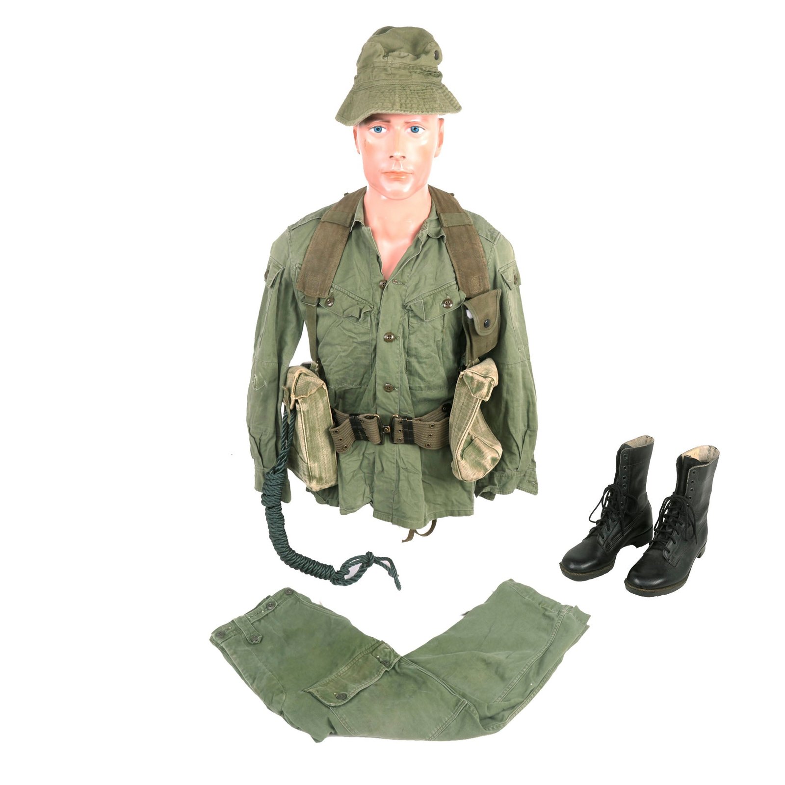 Buy Original Australian Vietnam War Uniform and Load Bearing Equipment LBE Set Featuring “Pixie Greens” Fatigues | Original Firearms Antique For Sale