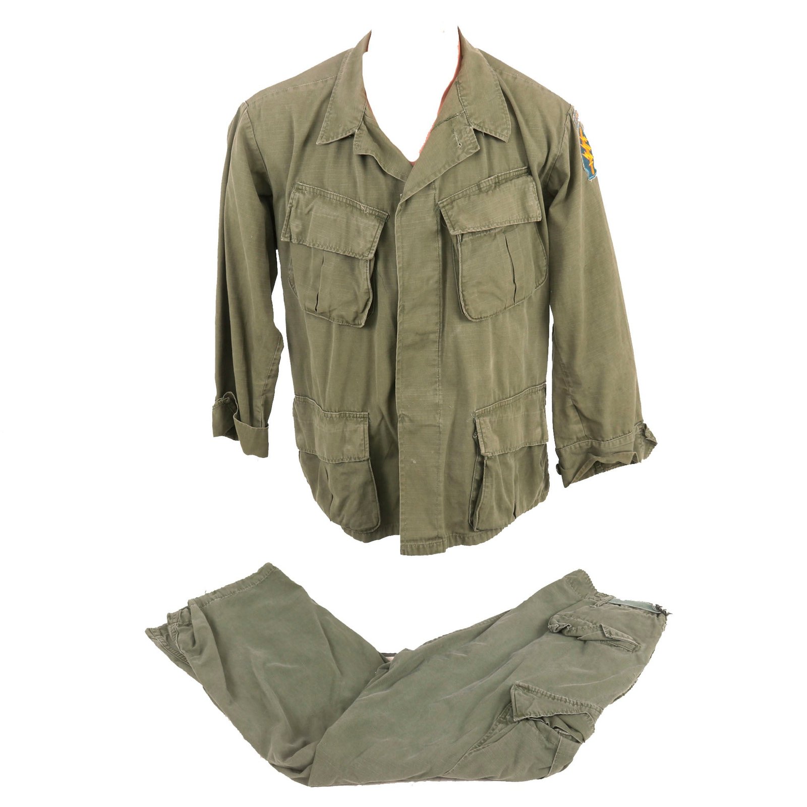 Buy Original U.S. Vietnam War Airborne Special Forces Jungle Fatigue Uniform Jacket & Trousers - Dated 1970 | Original Firearms Antique For Sale