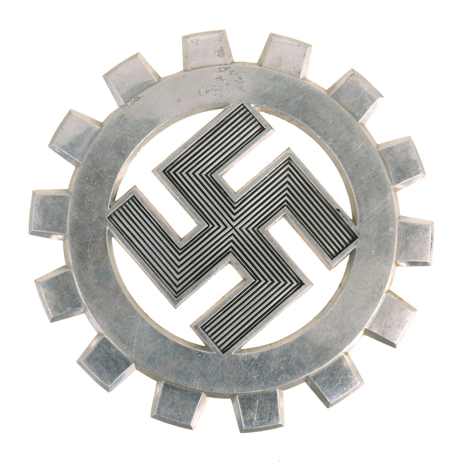 Buy Original German WWII DAF Labor Front Aluminum Wall Sign - Deutsche Arbeitsfront | Original Firearms Antique For Sale