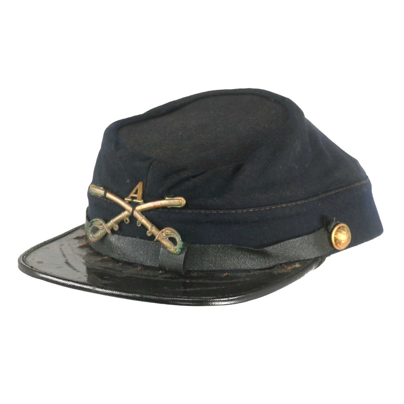 Buy Original U.S. Indian Wars Model 1872 Federal Issue Chasseur Style Pattern Kepi With Cavalry Badge | Original Firearms Antique For Sale