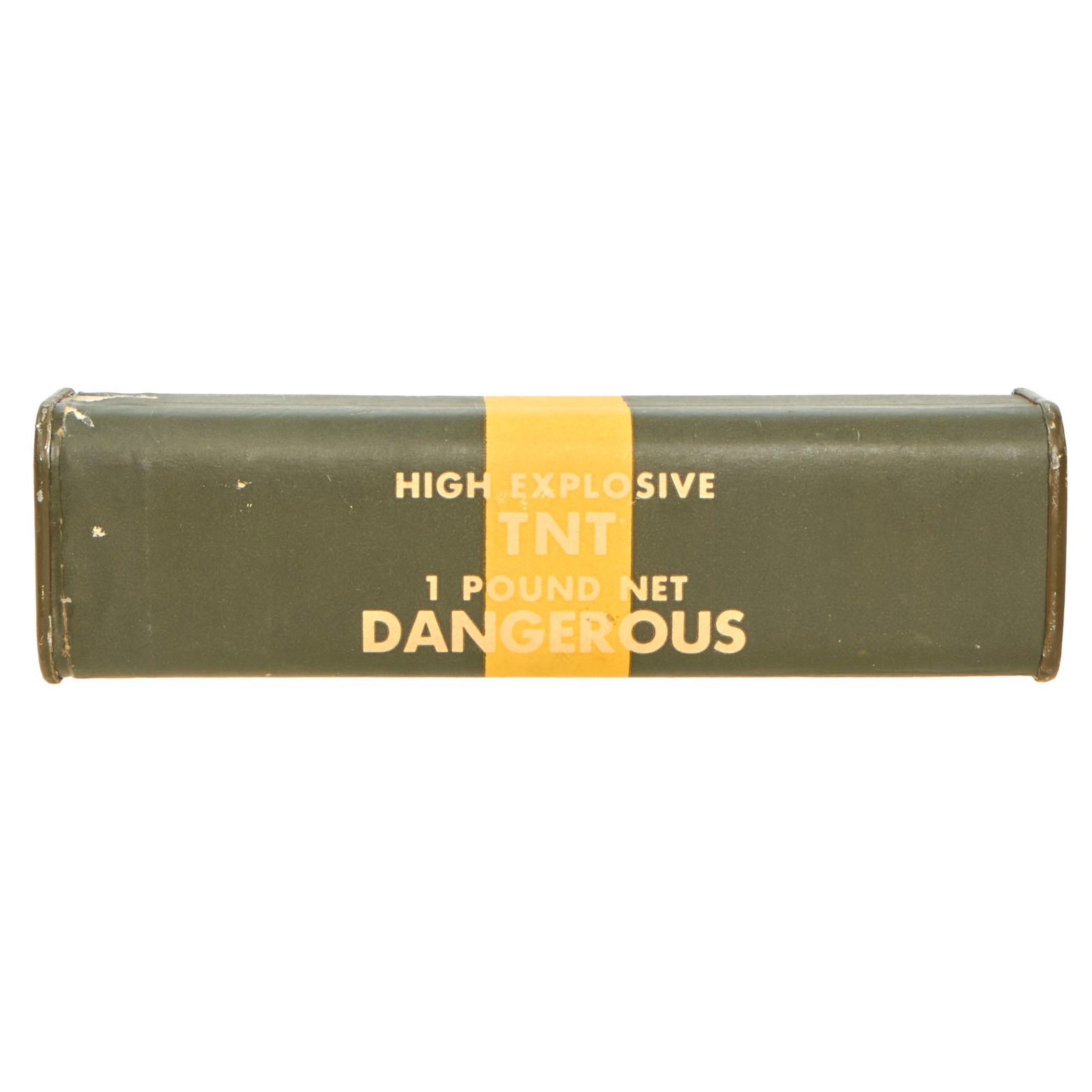 Buy Original U.S. Korean War / Vietnam War Era High Explosive TNT 1 Pound Block - Inert | Original Firearms Antique For Sale