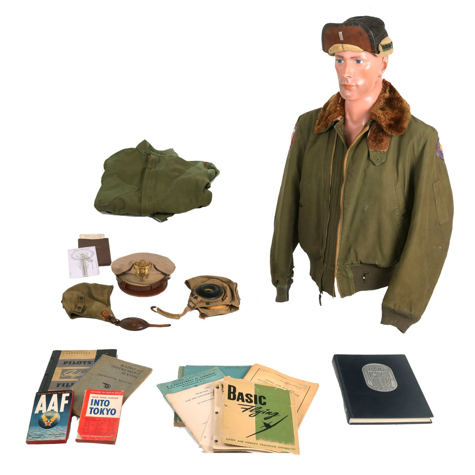 Buy Original U.S. WWII China Burma India CBI 97 Mission Hump Pilot B-15 Jacket Grouping - Lt Krieger Henderson | Original Firearms Antique For Sale