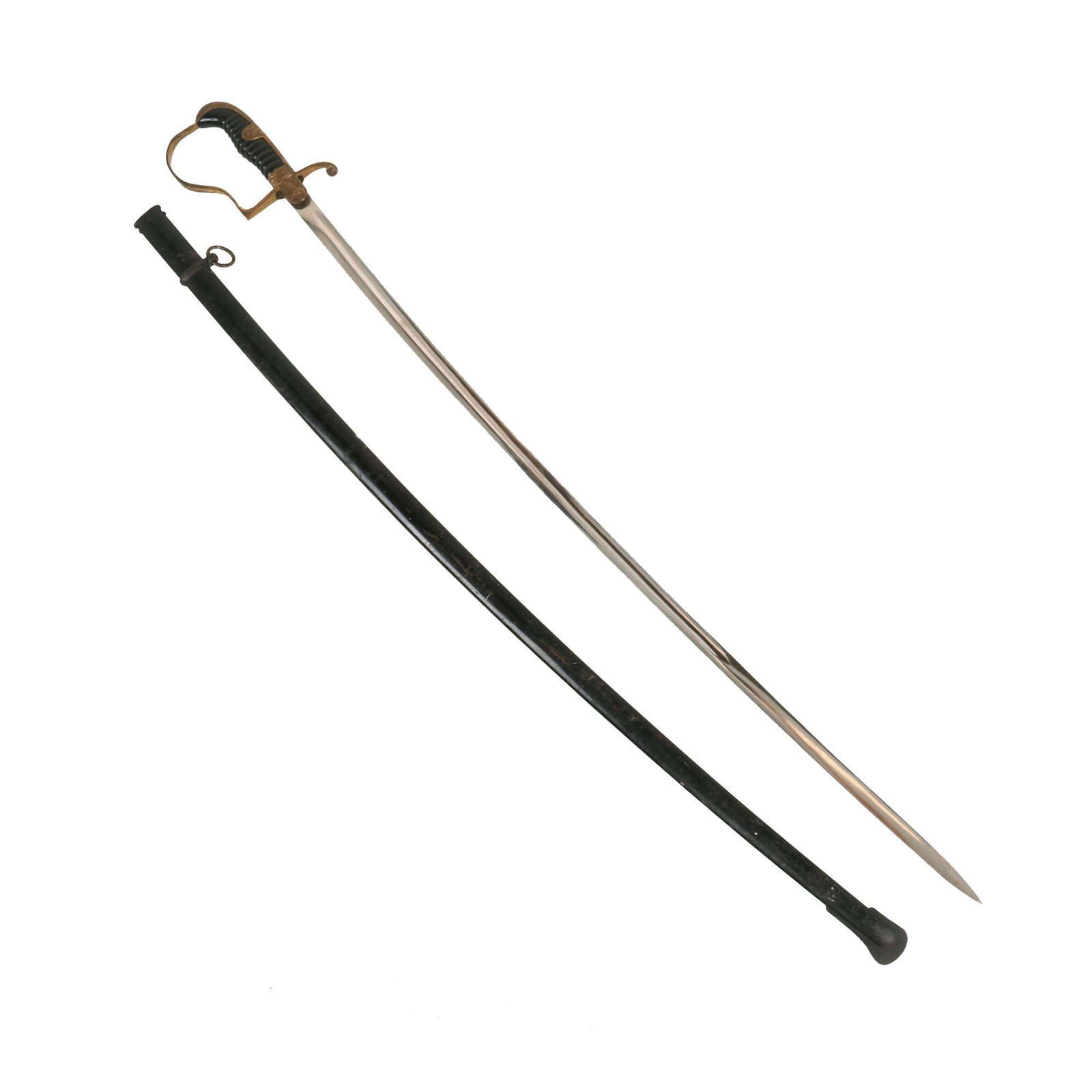 Buy Original German WWII Army Officer Dove Head Sword by F. W. Höller of Solingen with Steel Scabbard | Original Firearms Antique For Sale