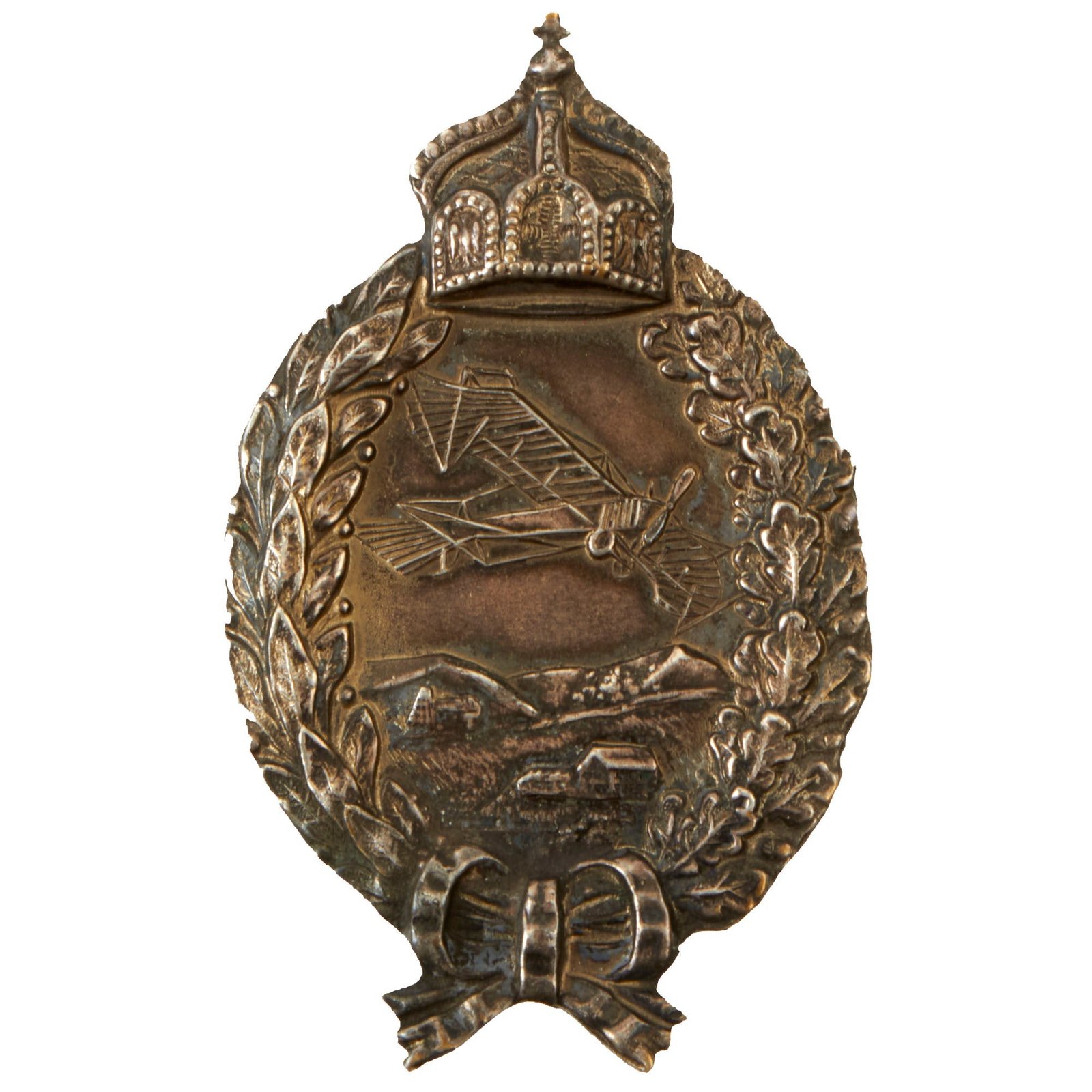 Buy Original Imperial German WWI Prussian Luftstreitkräfte Air Forces Solid Back Pilot’s Badge - Flugzeugführerabzeichen | Original Firearms Antique For Sale