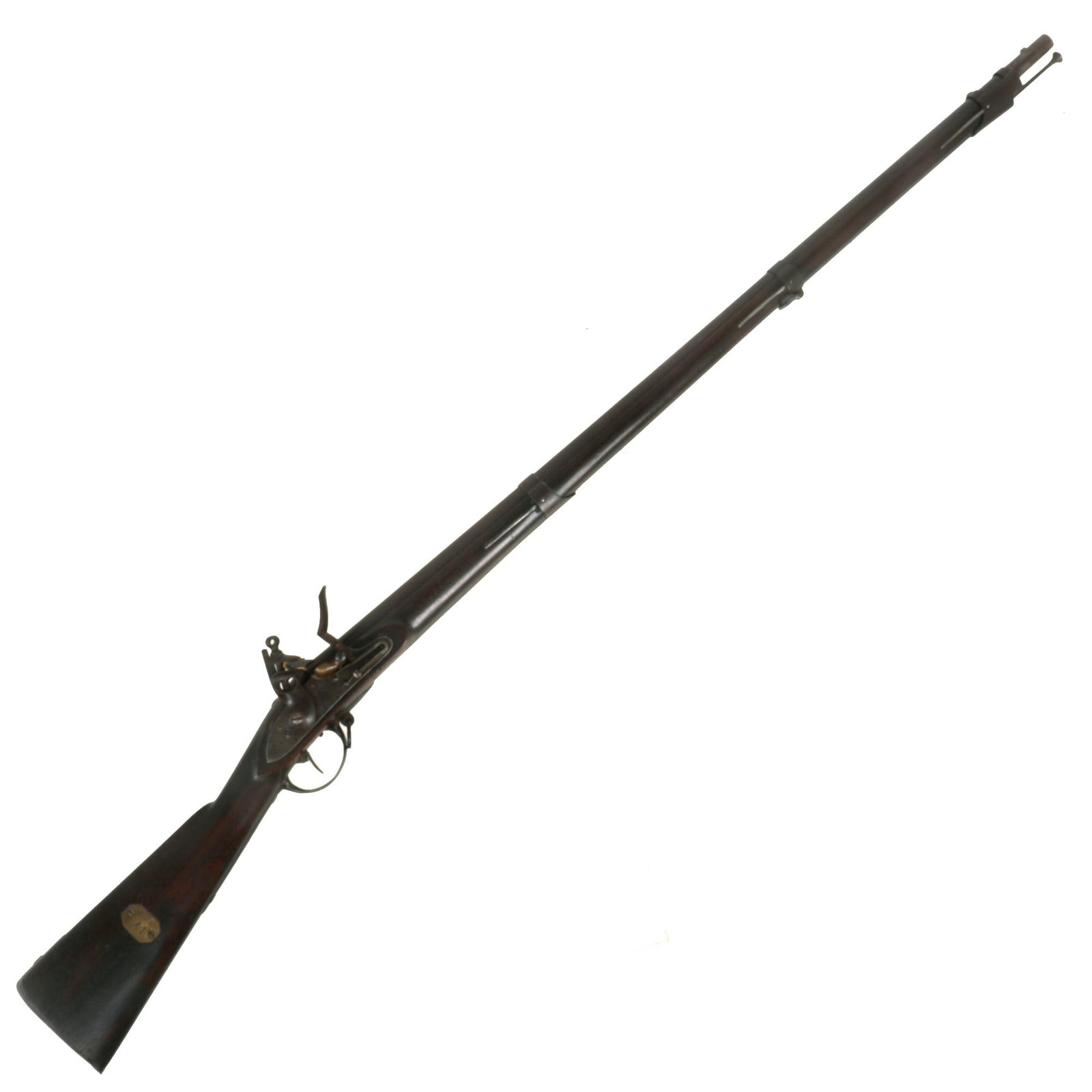 Buy Original U.S. Model 1812 Flintlock Musket by Eli Whitney with N. HAVEN Lock Marking & MSP 24 Plaque on Stock -c. 1812 - 1816 | Original Firearms Antique For Sale