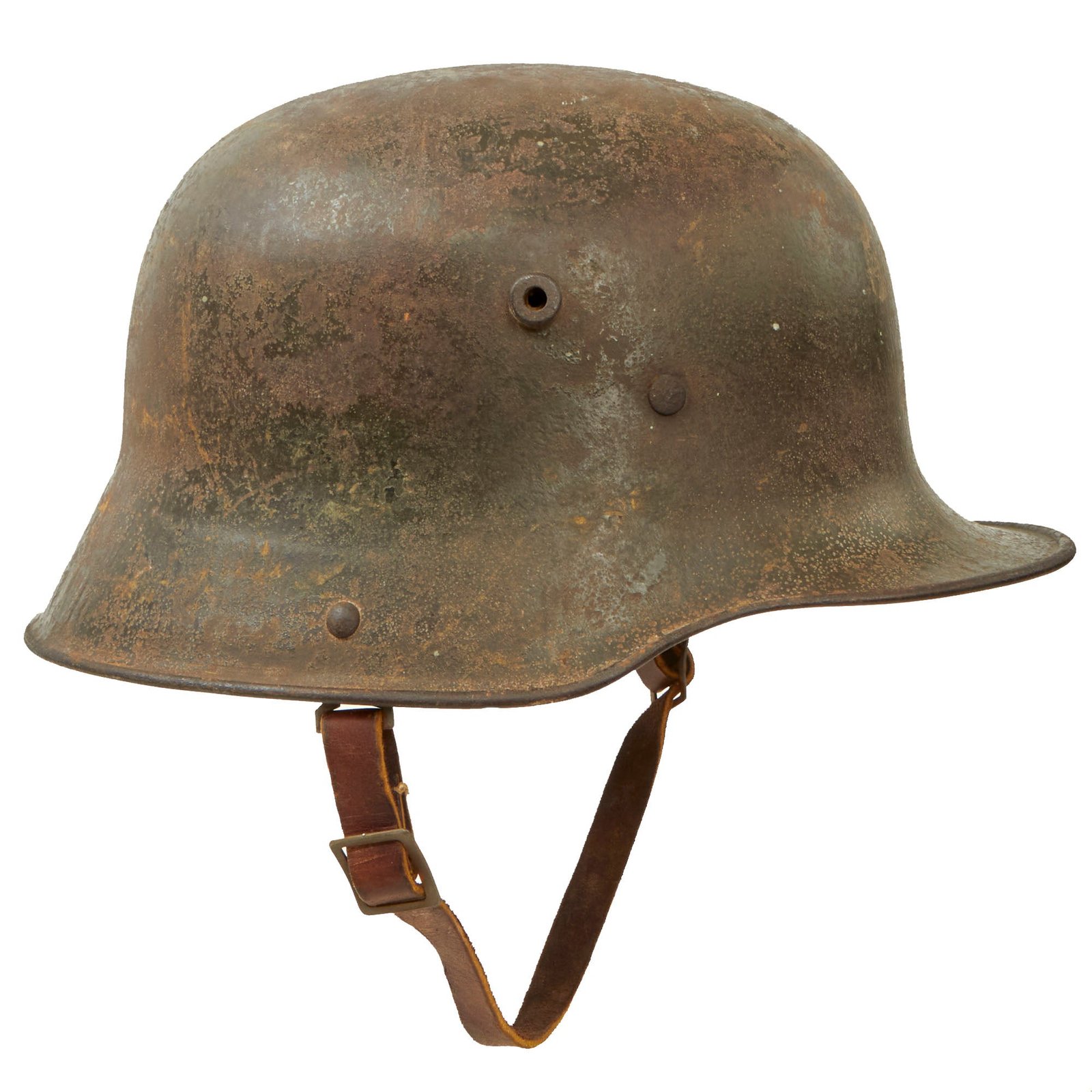 Buy Original Imperial German WWI Rare Large Size M16 Stahlhelm Helmet Shell With Liner and Chinstrap - Marked 68 | Original Firearms Antique For Sale