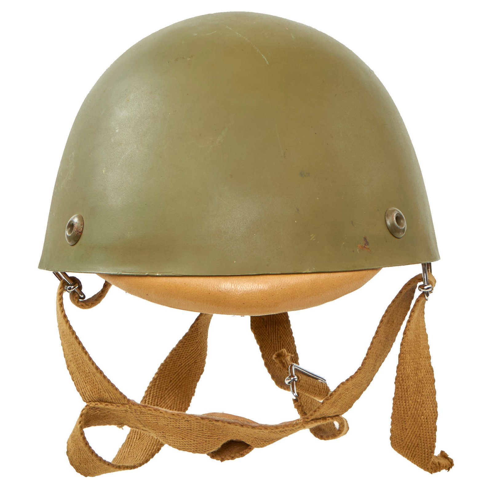 Buy Original Italian Post - WWII M-42/60 Paratrooper Helmet with Full Liner & Chinstrap - Size 53 | Original Firearms Antique For Sale