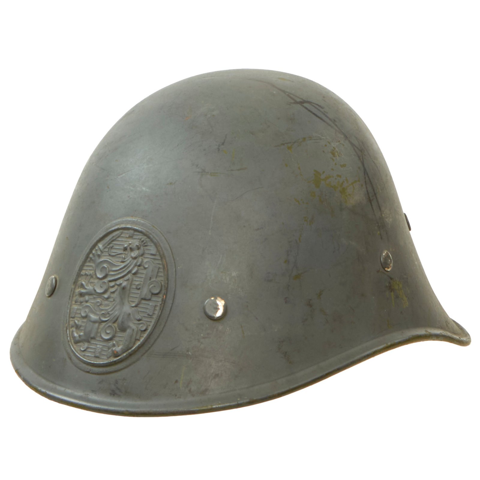 Buy Original Netherlands WWII Dutch M34 Steel Helmet With Badge and Original Paint - Complete | Original Firearms Antique For Sale