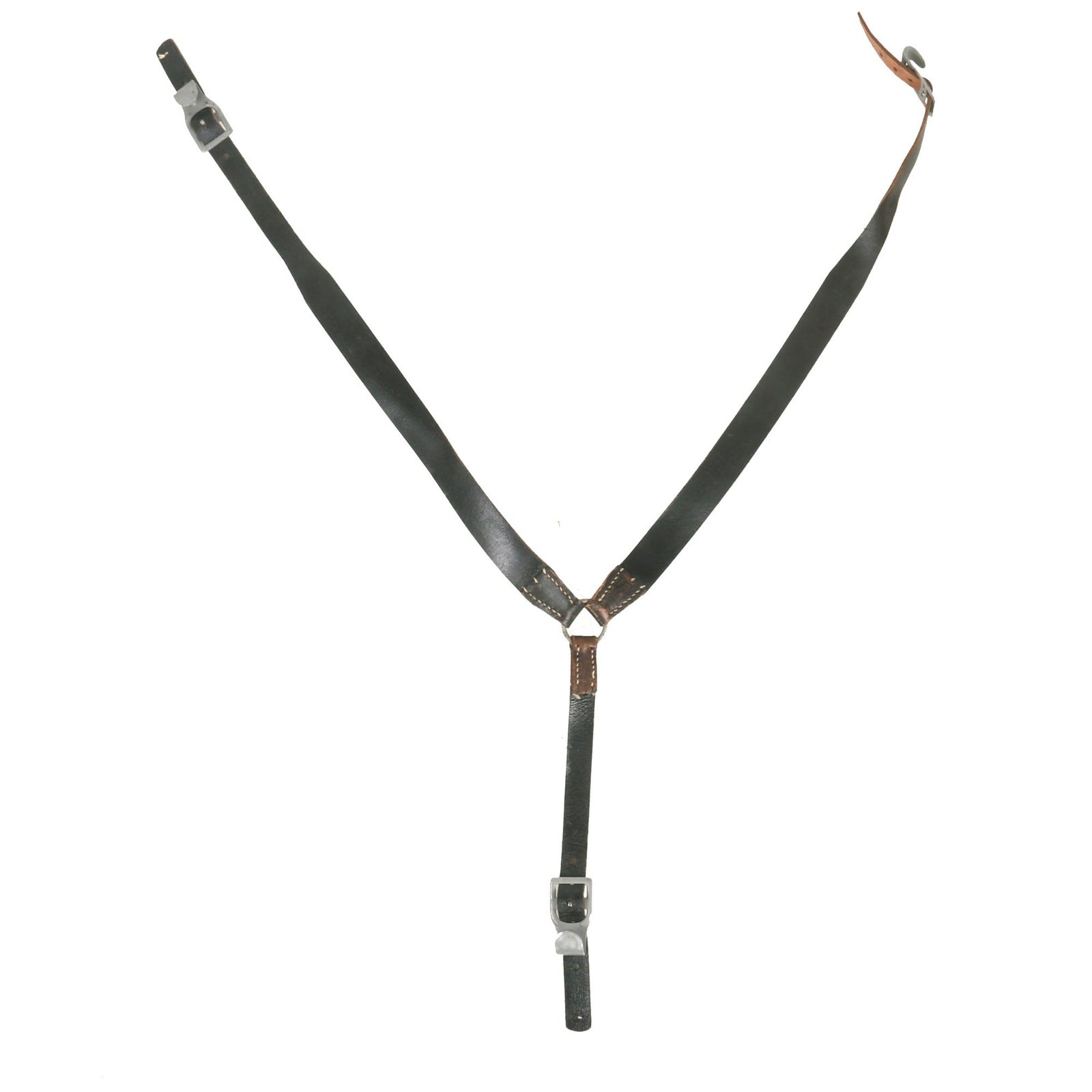 Buy Original German WWII Lightweight (Mounted) Leather Combat Suspender Y Straps by M. Thielemann - dated 1942 | Original Firearms Antique For Sale