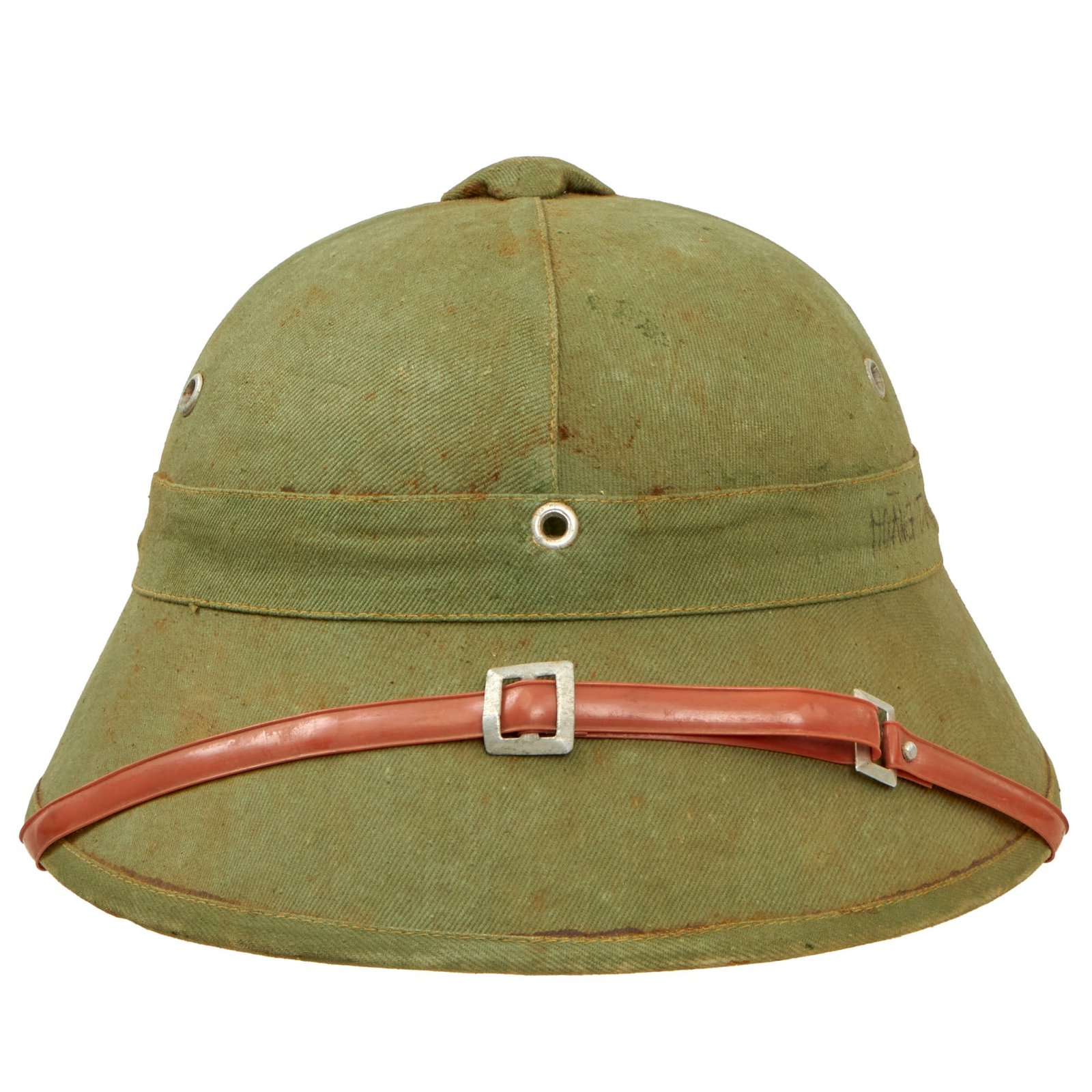 Buy Original Vietnam War North Vietnamese Army (NVA) Pith Helmet with Written Locations - Late War, Early 1970s Construction | Original Firearms Antique For Sale
