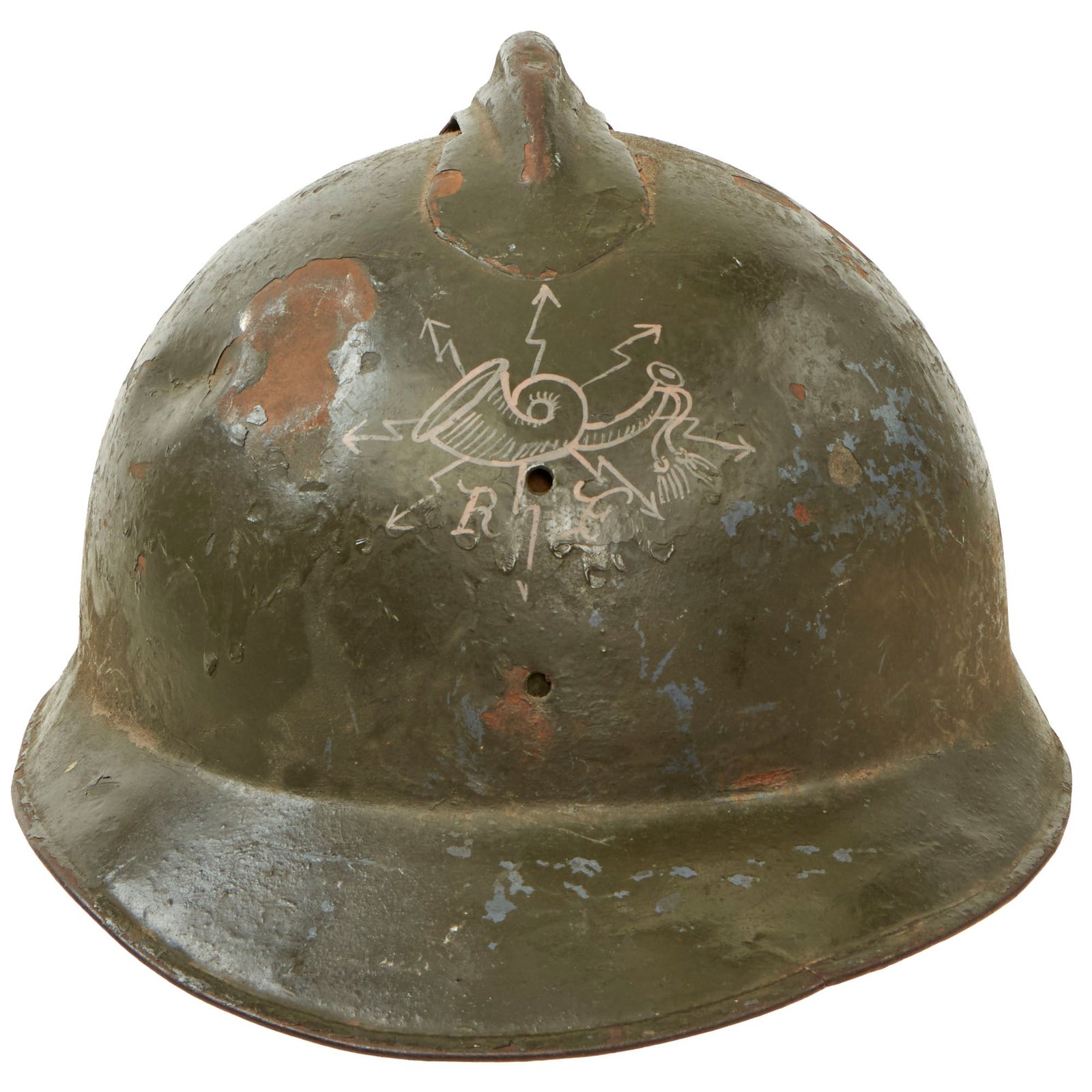 Buy Original WWI Italian M16 “Lippmann Model” Adrian Helmet Possibly Used By Spanish Nationalists | Original Firearms Antique For Sale