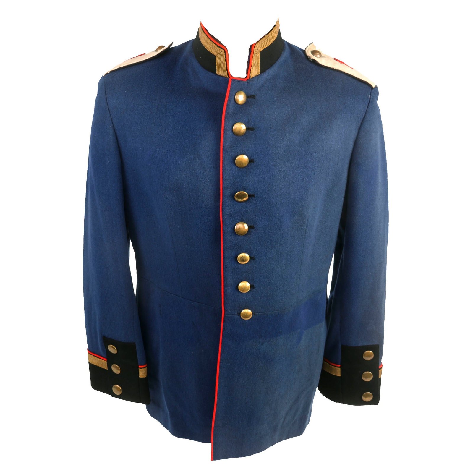 Buy Original German Pre-WWI Imperial German Prussian Army Artillery Regiment M1895 Dunkelblau Waffenrock Tunic With  Unit Corresponding Shoulder Straps | Original Firearms Antique For Sale