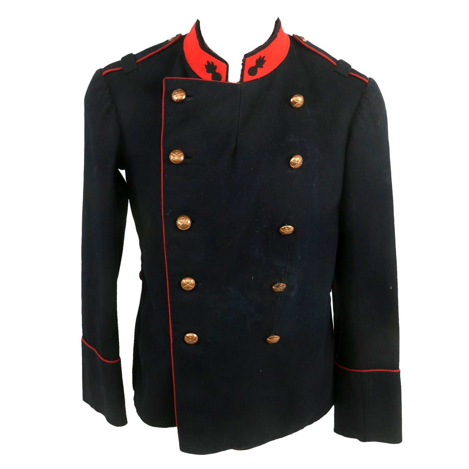 Buy Original Swiss WWI-Era Enlisted Man’s Artillery Coat Dated 1915 with Great Markings | Original Firearms Antique For Sale