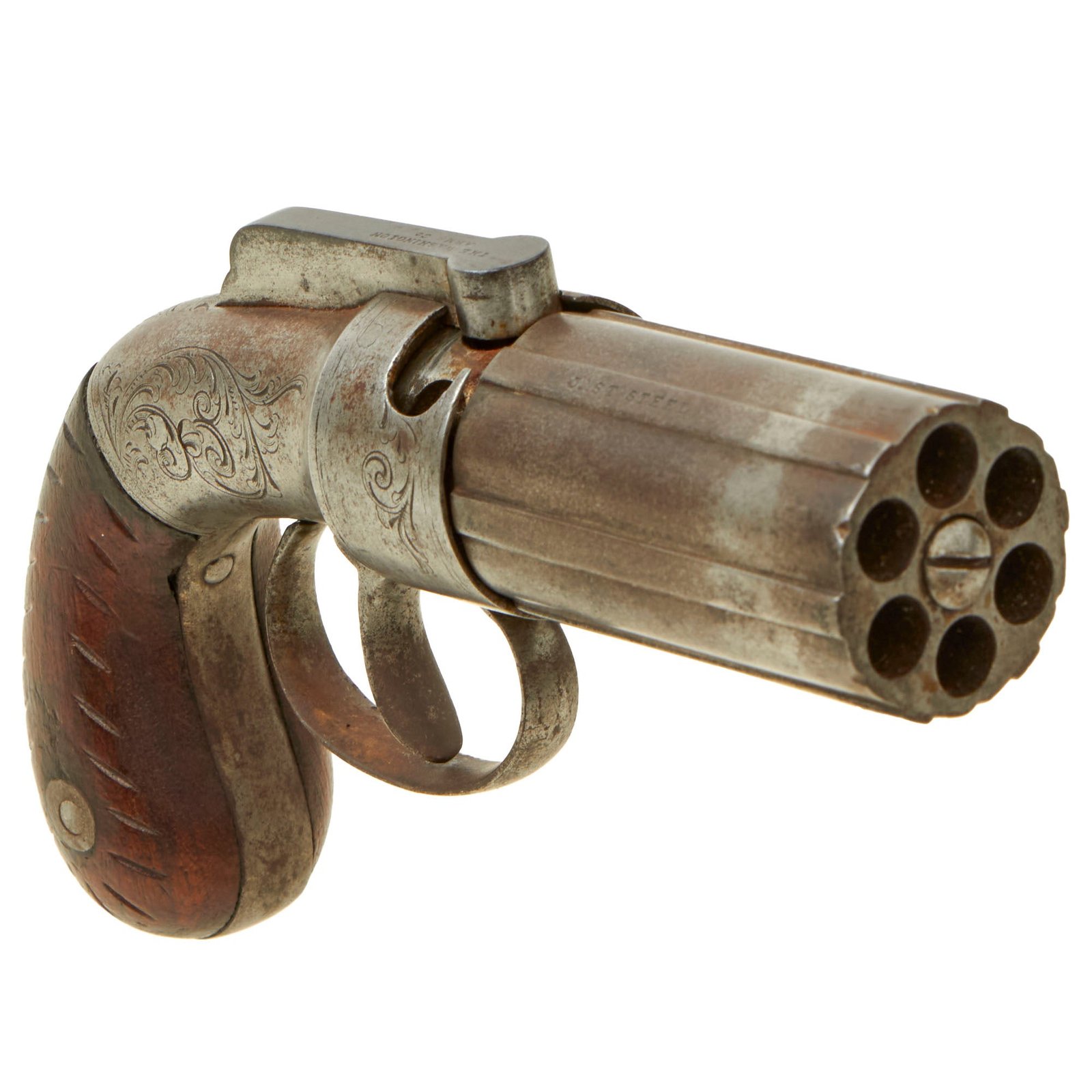 Buy Original U.S. 19th Century Allen Style .31cal Percussion Pepperbox Revolver - Serial 7041 | Original Firearms Antique For Sale