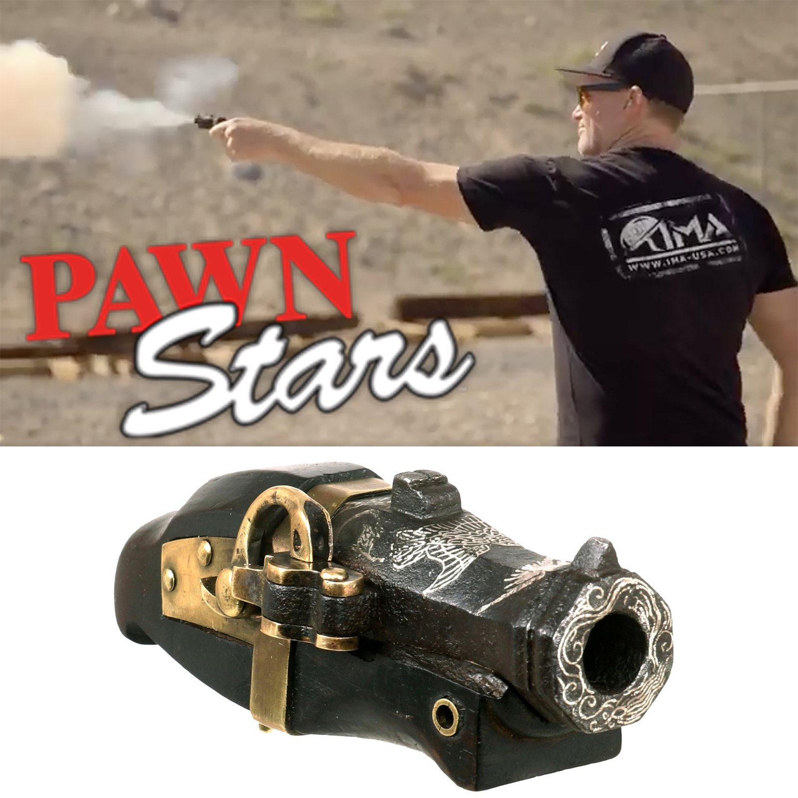Buy Original Japanese Early 19th Century Edo Period Miniature Matchlock Pistol (Netsuke) - As Seen on History Channel Pawn Stars | Original Firearms Antique For Sale