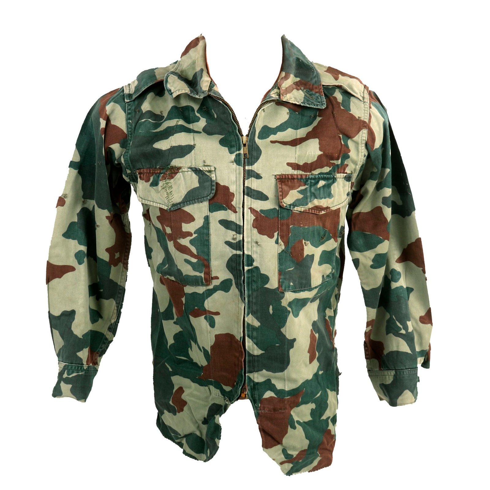 Buy Original 1960s Japanese Self-Defense Force Type 2 “Fangs” Pattern Camouflage Shirt | Original Firearms Antique For Sale