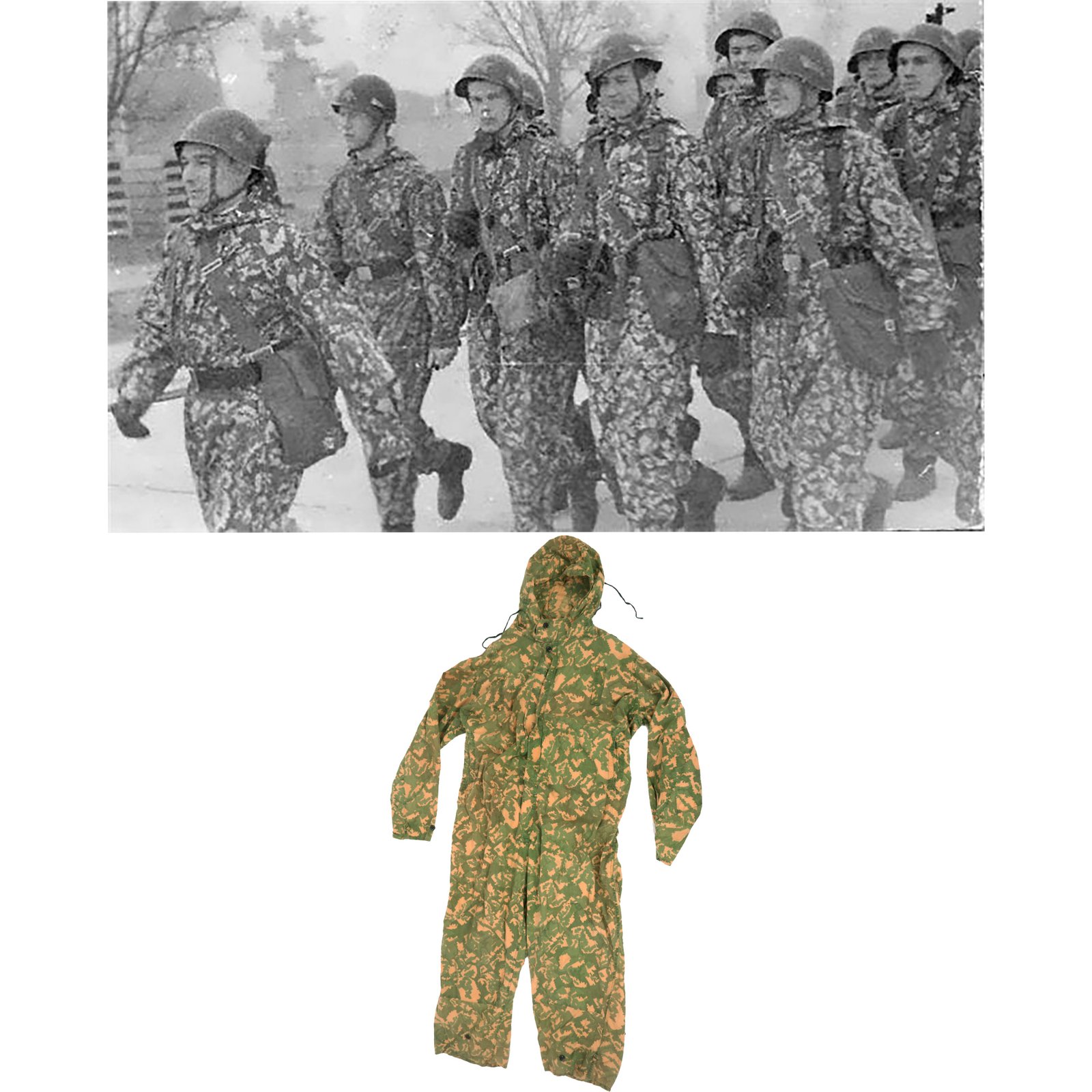 Buy Original Soviet Early Cold War 1950s 1944 Pattern TTsMKK Tri-Color Disruptive Camouflage Masking Suit Coveralls - Size Large | Original Firearms Antique For Sale