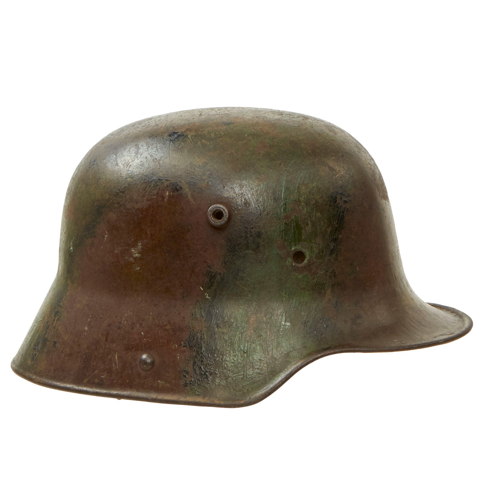 Buy Original Imperial German WWI Panel Camouflage M16 Stahlhelm Helmet - Stamped E.T. 66 | Original Firearms Antique For Sale