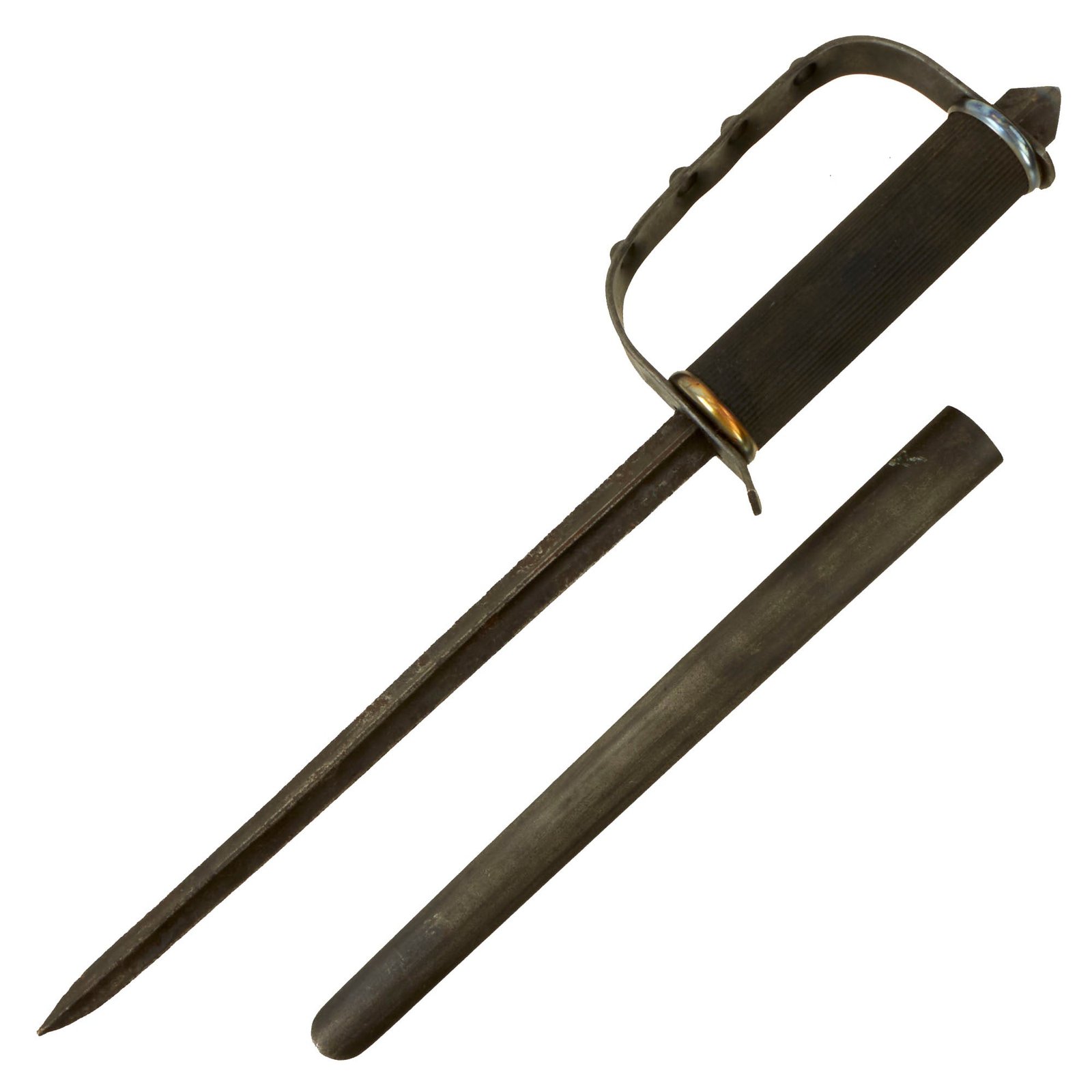 Buy Original U.S. WWII First Pattern OSS Drop Knife with Scabbard made from Springfield Trapdoor Bayonet | Original Firearms Antique For Sale