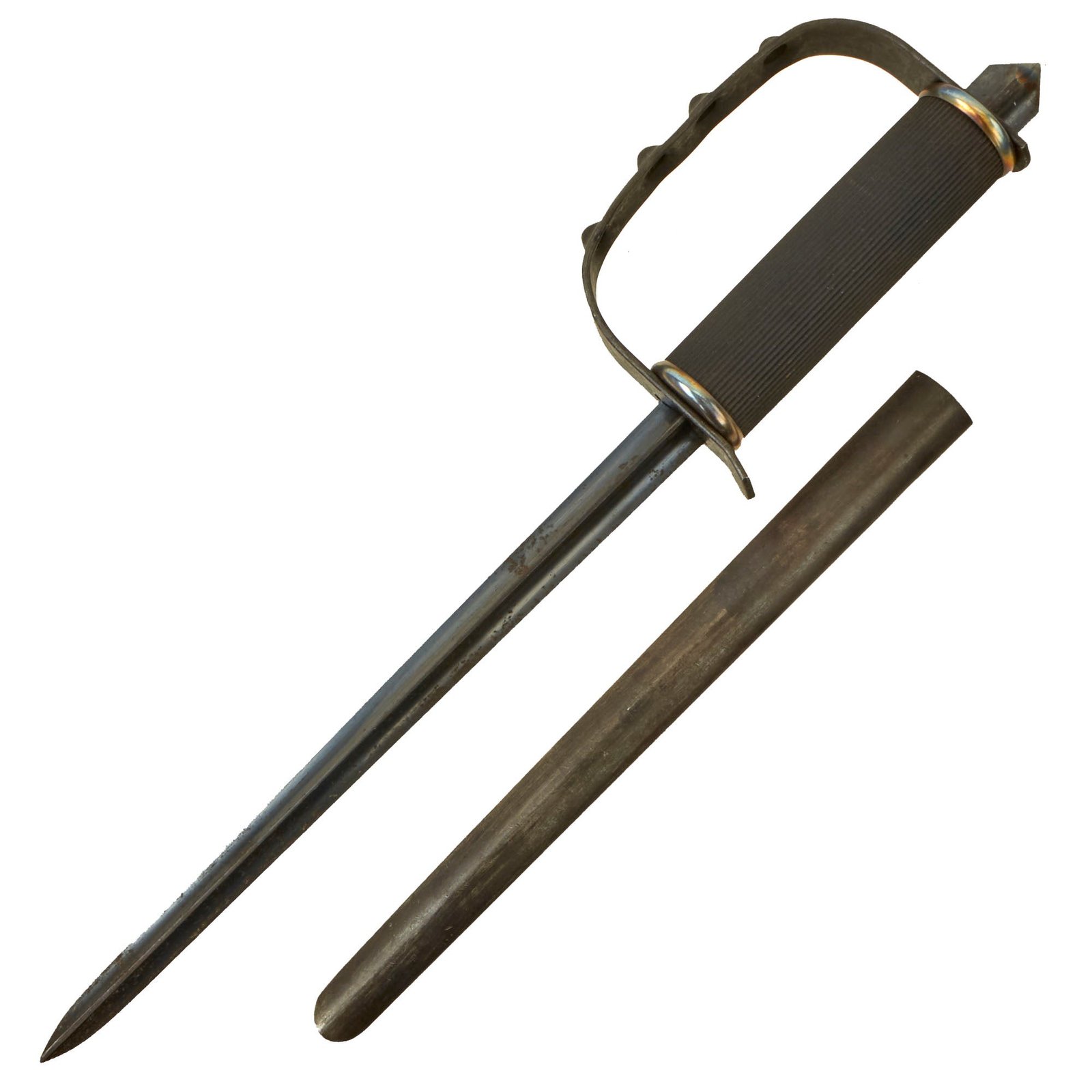 Buy Original U.S. WWII First Pattern OSS Drop Knife with Scabbard made from Springfield Trapdoor Bayonet | Original Firearms Antique For Sale