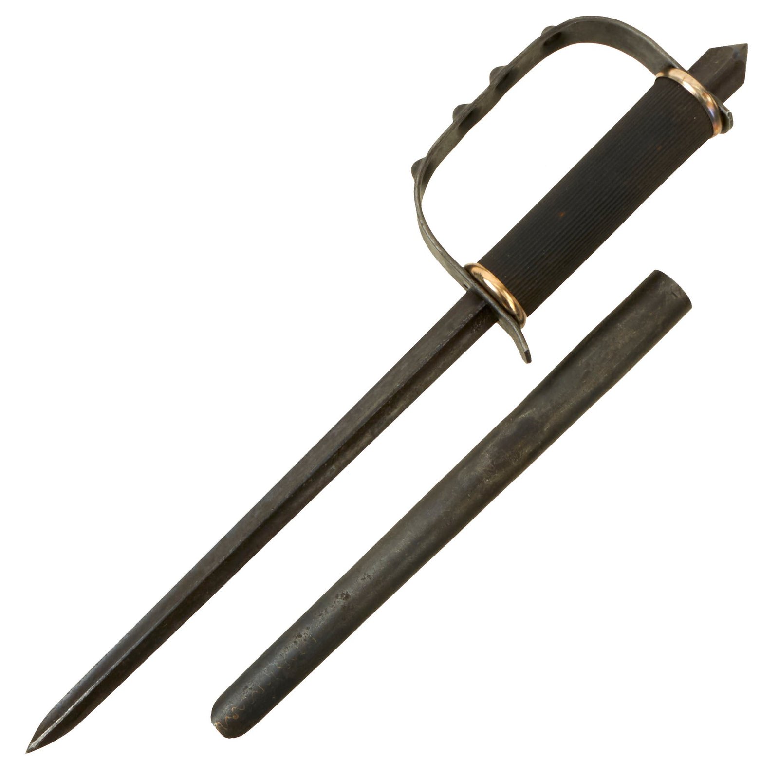 Buy Original U.S. WWII First Pattern OSS Drop Knife with Scabbard made from Springfield Trapdoor Bayonet | Original Firearms Antique For Sale