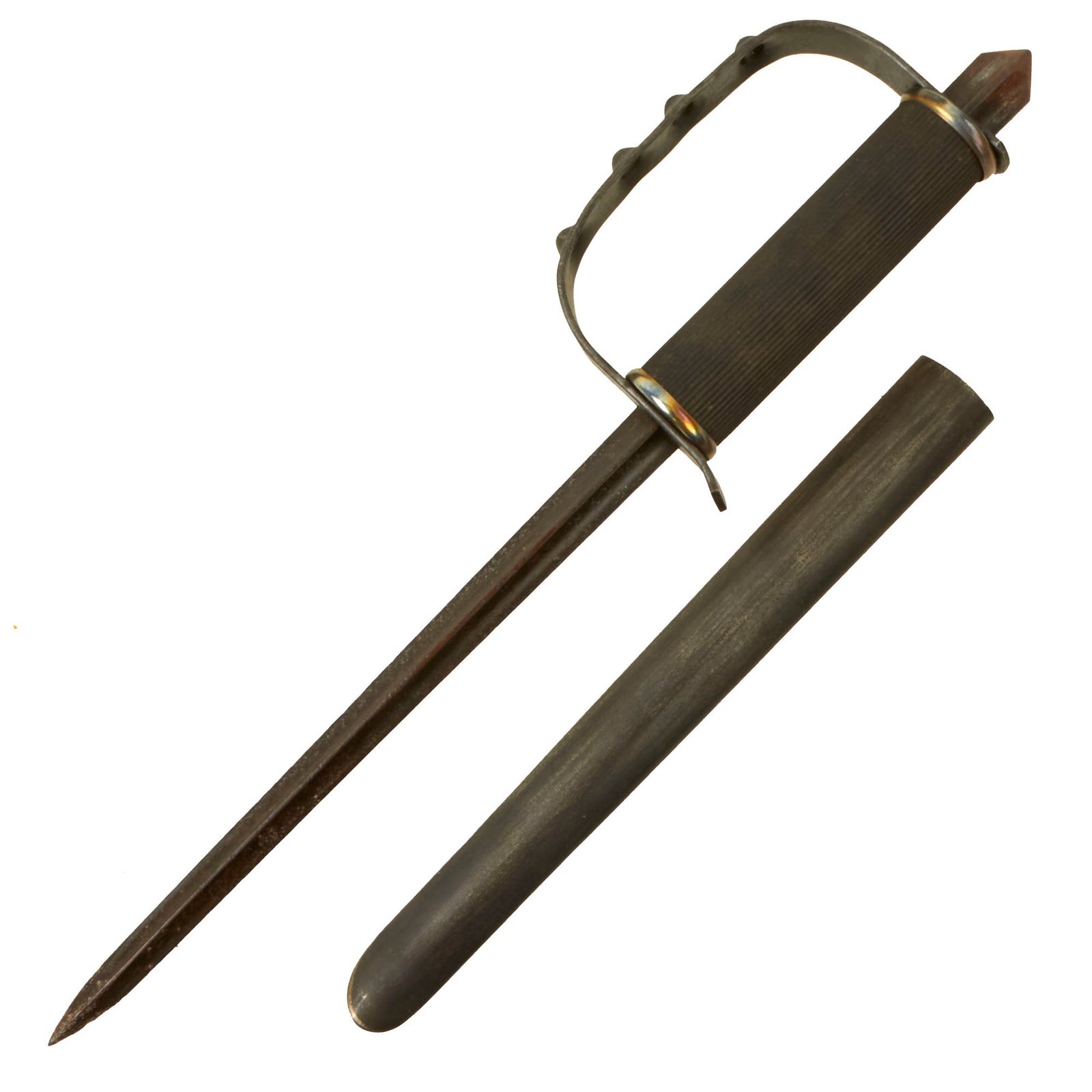 Buy Original U.S. WWII First Pattern OSS Drop Knife with Scabbard made from Springfield Trapdoor Bayonet | Original Firearms Antique For Sale