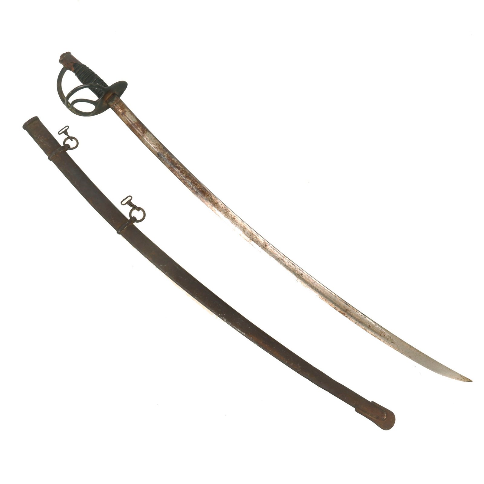 Buy Original U.S Civil War Model 1860 Light Cavalry Saber by C. Roby with Steel Scabbard - Dated 1865 | Original Firearms Antique For Sale