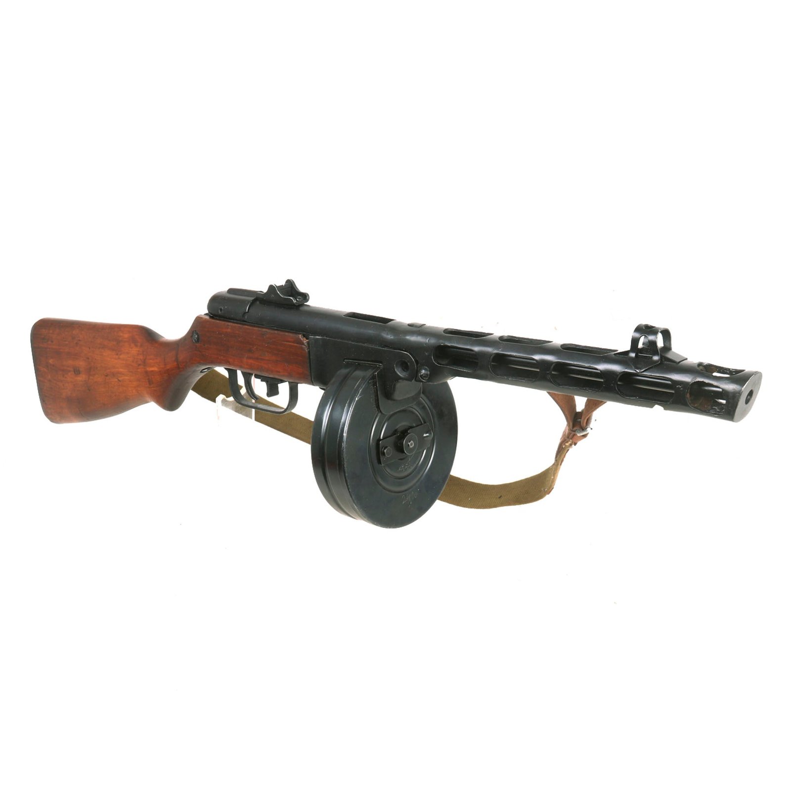 Buy Original Soviet WWII 1943 Dated PPSh-41 Display Machine Pistol Serial ЗД 1775 with Drum Magazine, Stick Magazine, and Sling | Original Firearms Antique For Sale