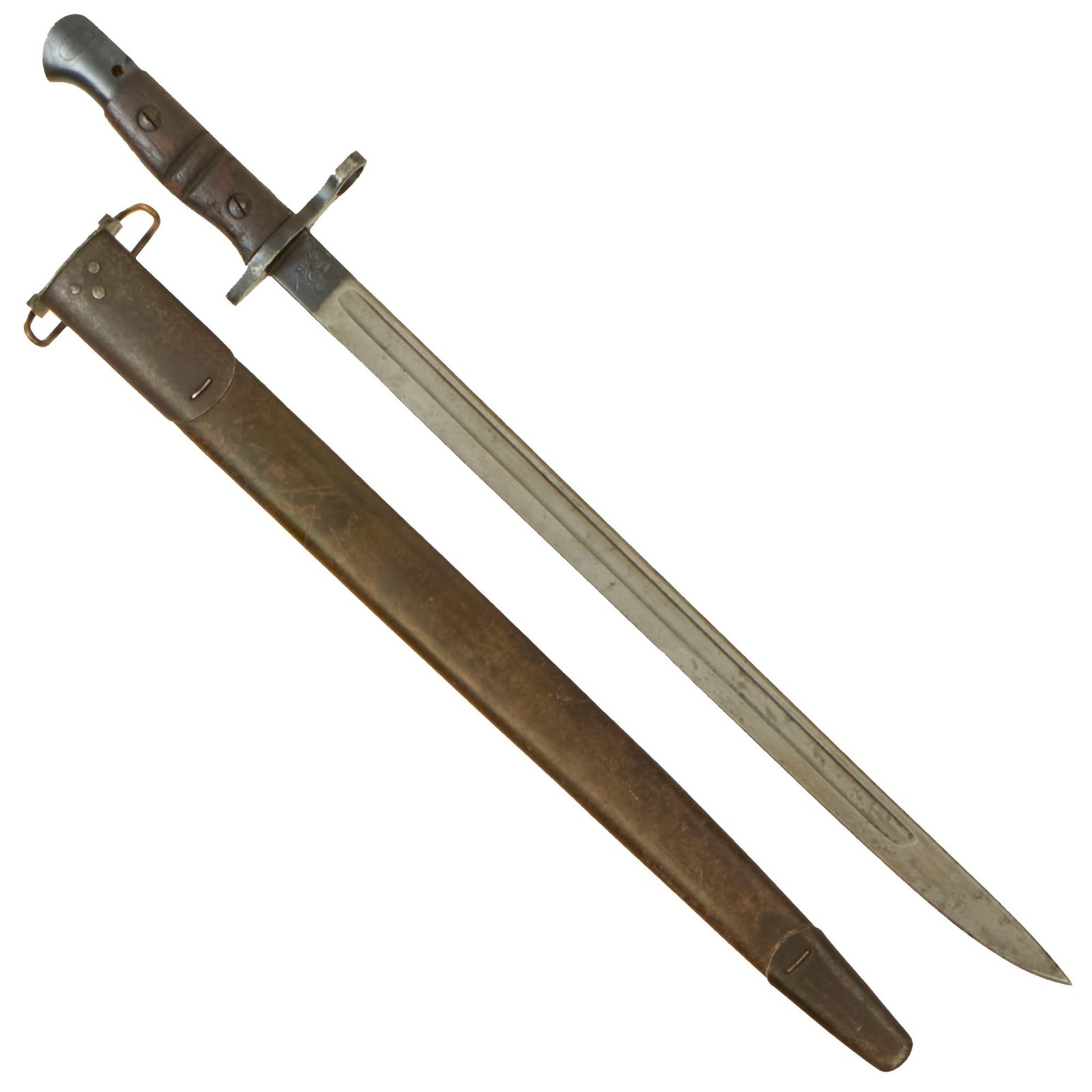 Buy Original U.S. WWI M1917 Enfield Rifle & Trench Gun Bayonet by Remington with Scabbard - Dated 1918 | Original Firearms Antique For Sale