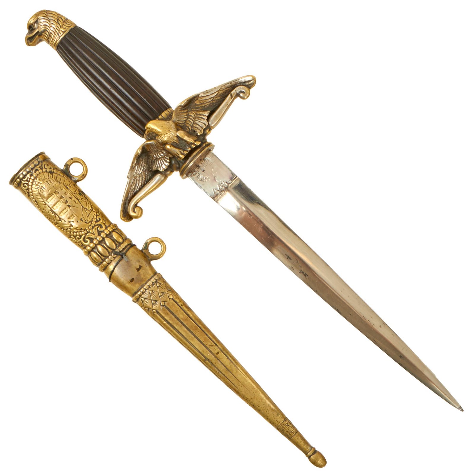 Buy Original Hungarian WWII Model 1932 Royal Hungarian Air Force Officer Dagger with Scabbard | Original Firearms Antique For Sale
