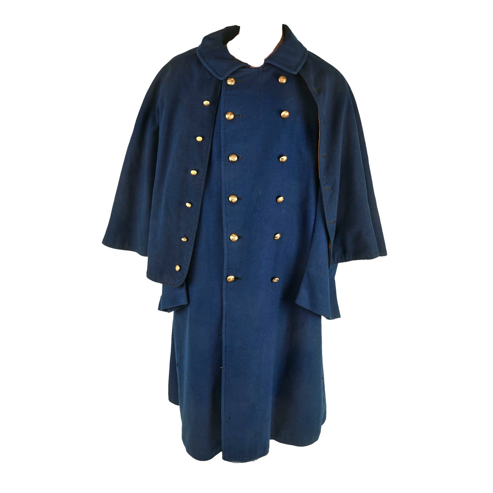 Buy Original U.S. Indian Wars M1885 Mounted Greatcoat with Yellow Cavalry Cape | Original Firearms Antique For Sale