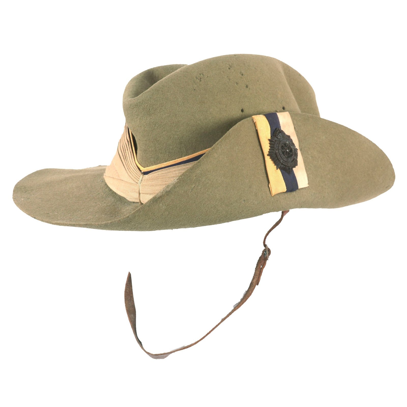 Buy Original British WWII 1942-Dated Slouch Hat with Royal Army Service Corps Badge & Flash - Size 7⅝ - As Worn by Chindits | Original Firearms Antique For Sale