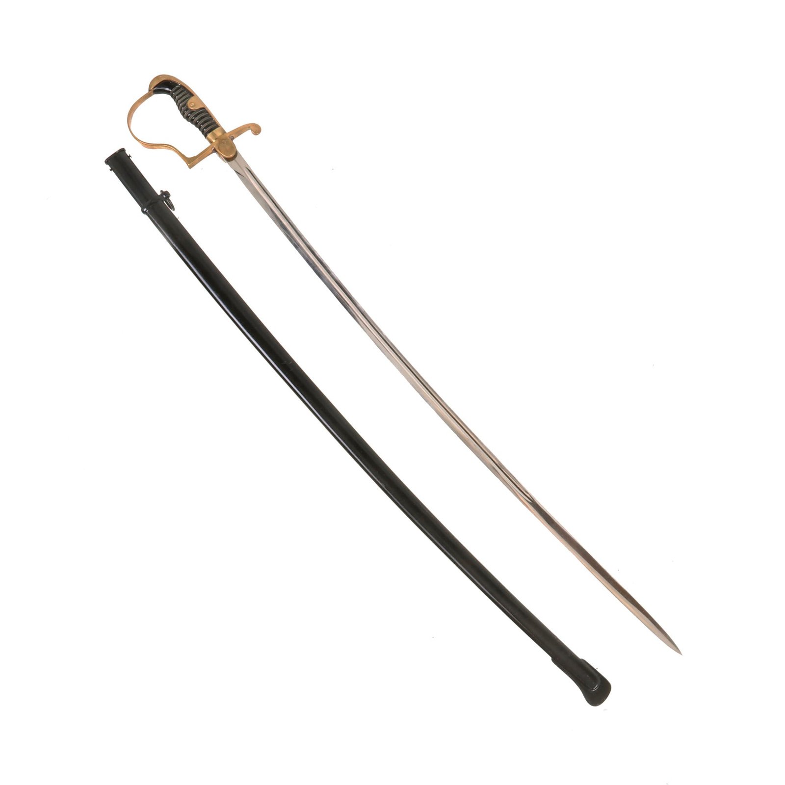 Buy Original German WWII Monogrammed Heer Army Officer Dove Head Dress Sword by Lauterjung & Sohn PUMA with Steel Scabbard | Original Firearms Antique For Sale