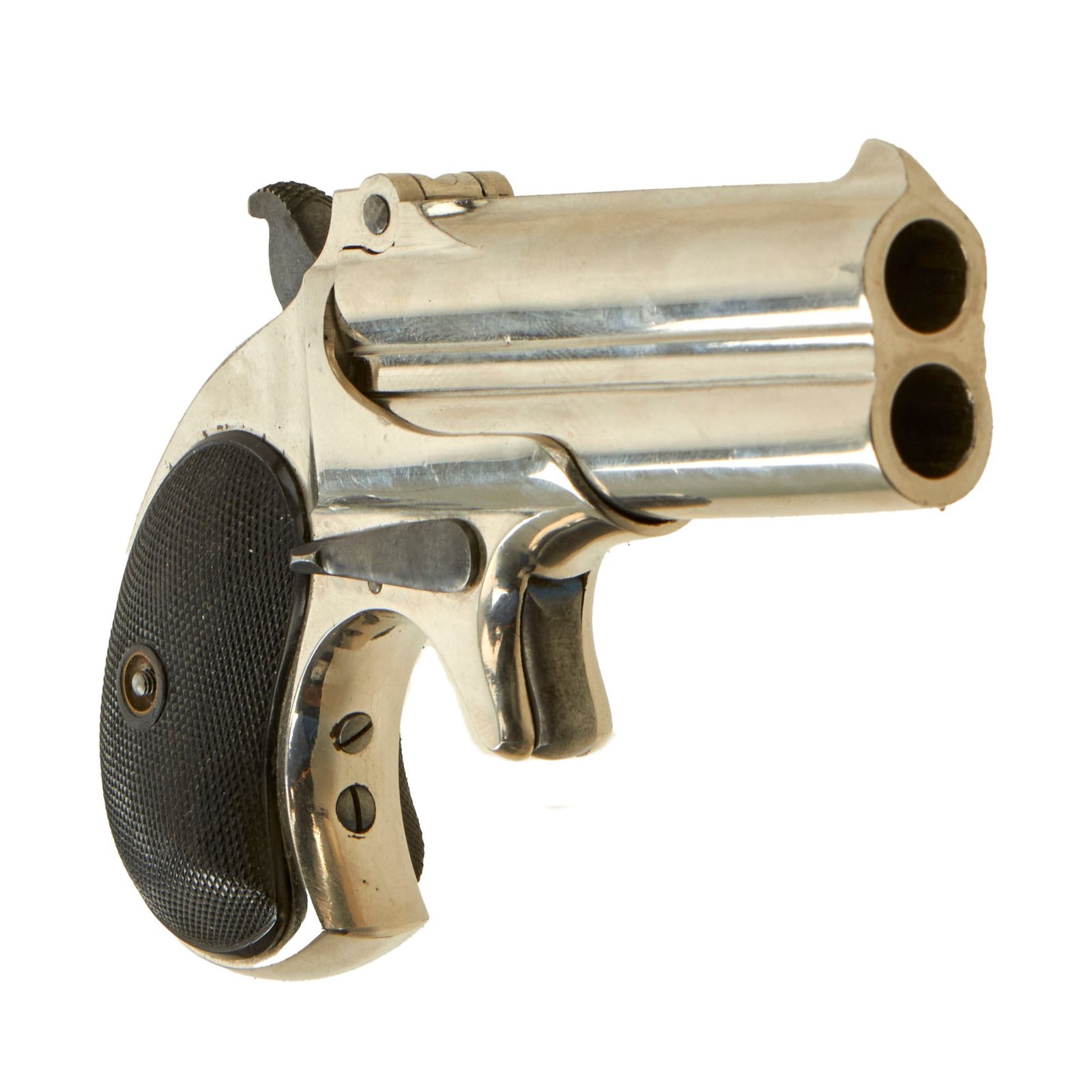 Buy Original Excellent U.S. Remington Model 95 Nickel Plated .41 Rimfire Over & Under Pocket Pistol Serial 700 - c. 1890 | Original Firearms Antique For Sale