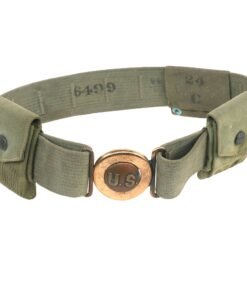 Buy Original U.S. WWI M1910 Unit Marked Garrison Belt with Eagle Snap Cartridge Pouches & Bayonet Hanger - 24th Regiment Company C | Original Firearms Antique For Sale