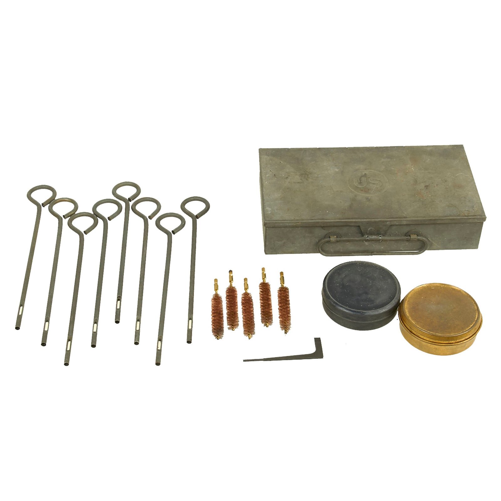 Buy Original U.S. WWII Model 1912 Squad Weapon Cleaning Kit For M-1911 .45 Caliber Pistol - Incomplete | Original Firearms Antique For Sale