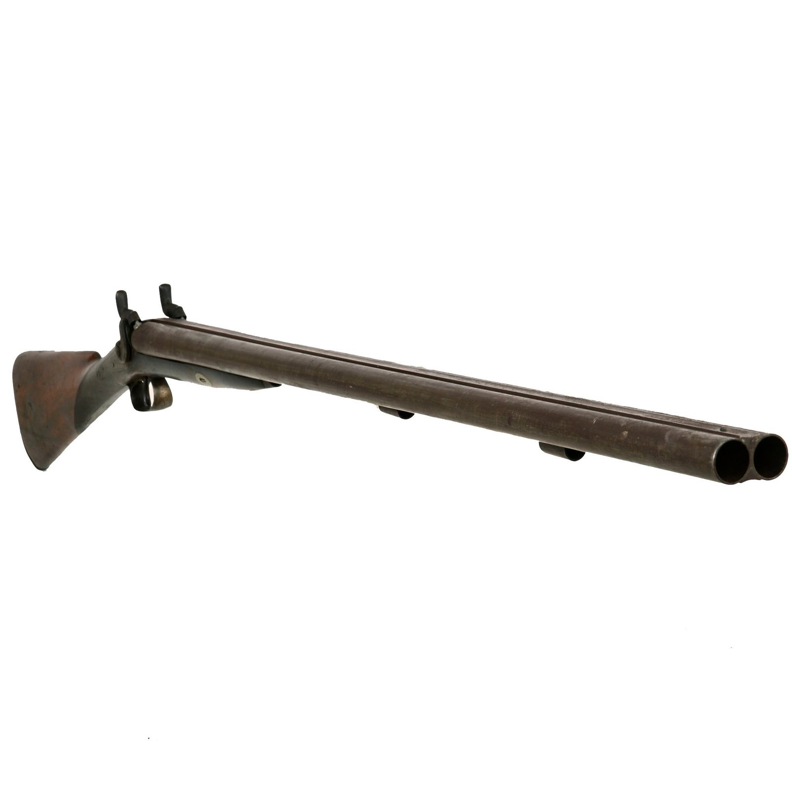 Buy Original British 12 Bore Double Barrel Percussion Shotgun with Birmingham Proof Marks - circa 1860 | Original Firearms Antique For Sale