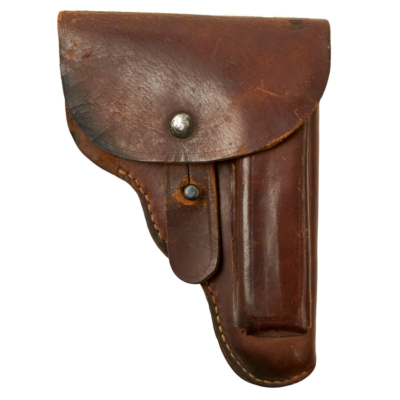Buy Original German WWII Czech CZ-27 Leather Holster - Unmarked | Original Firearms Antique For Sale