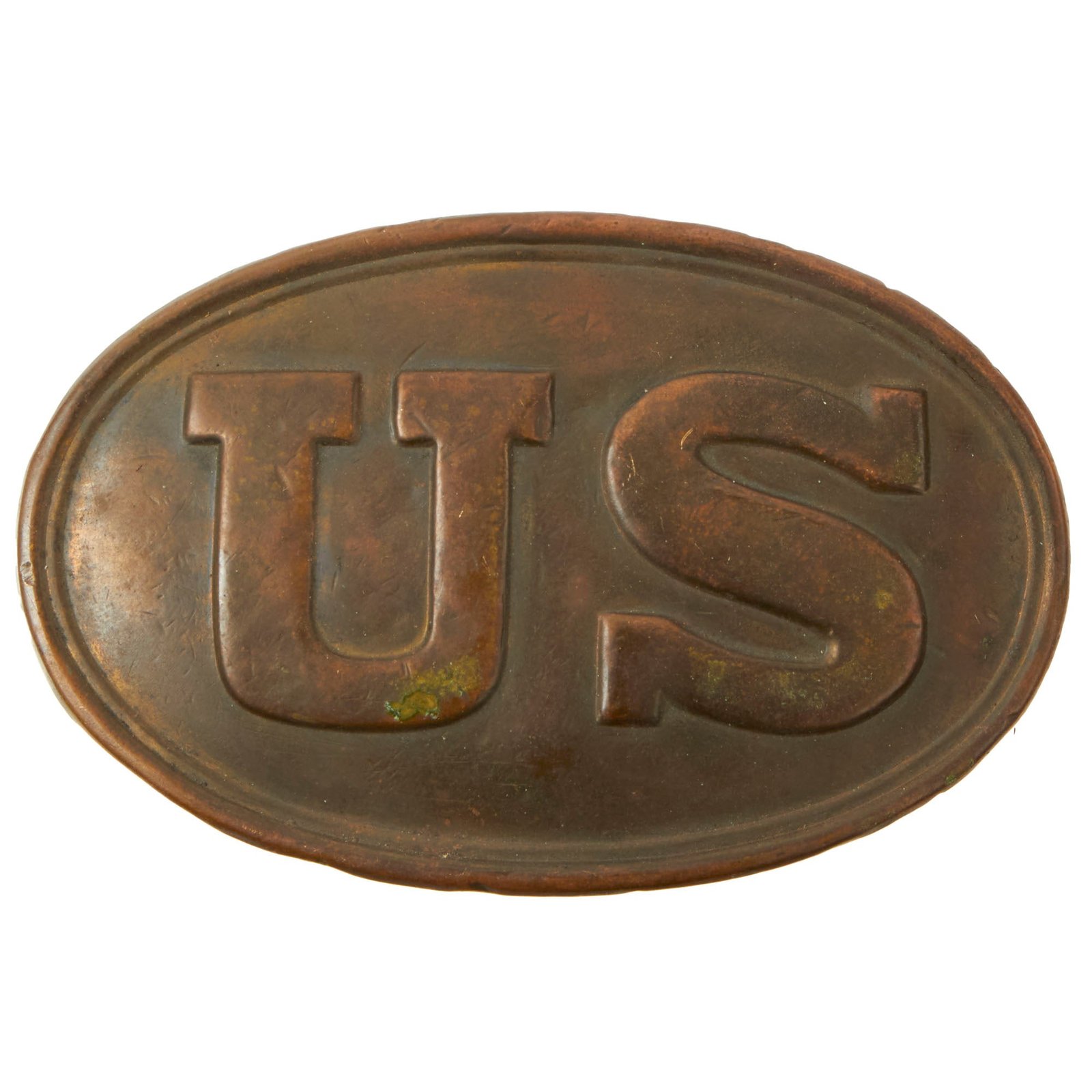 Buy Original U.S. Civil War Federal Issue M-1839 Enlisted Belt Buckle With “Puppy Paw” Studs - Non-Excavated Example | Original Firearms Antique For Sale