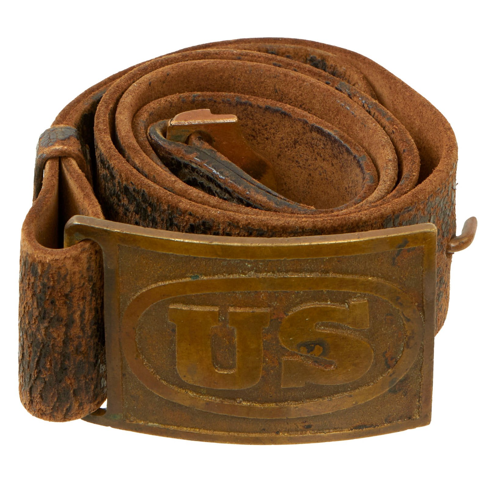 Buy Original U.S. Indian Wars Model 1874 Leather Waist Belt And Buckle | Original Firearms Antique For Sale