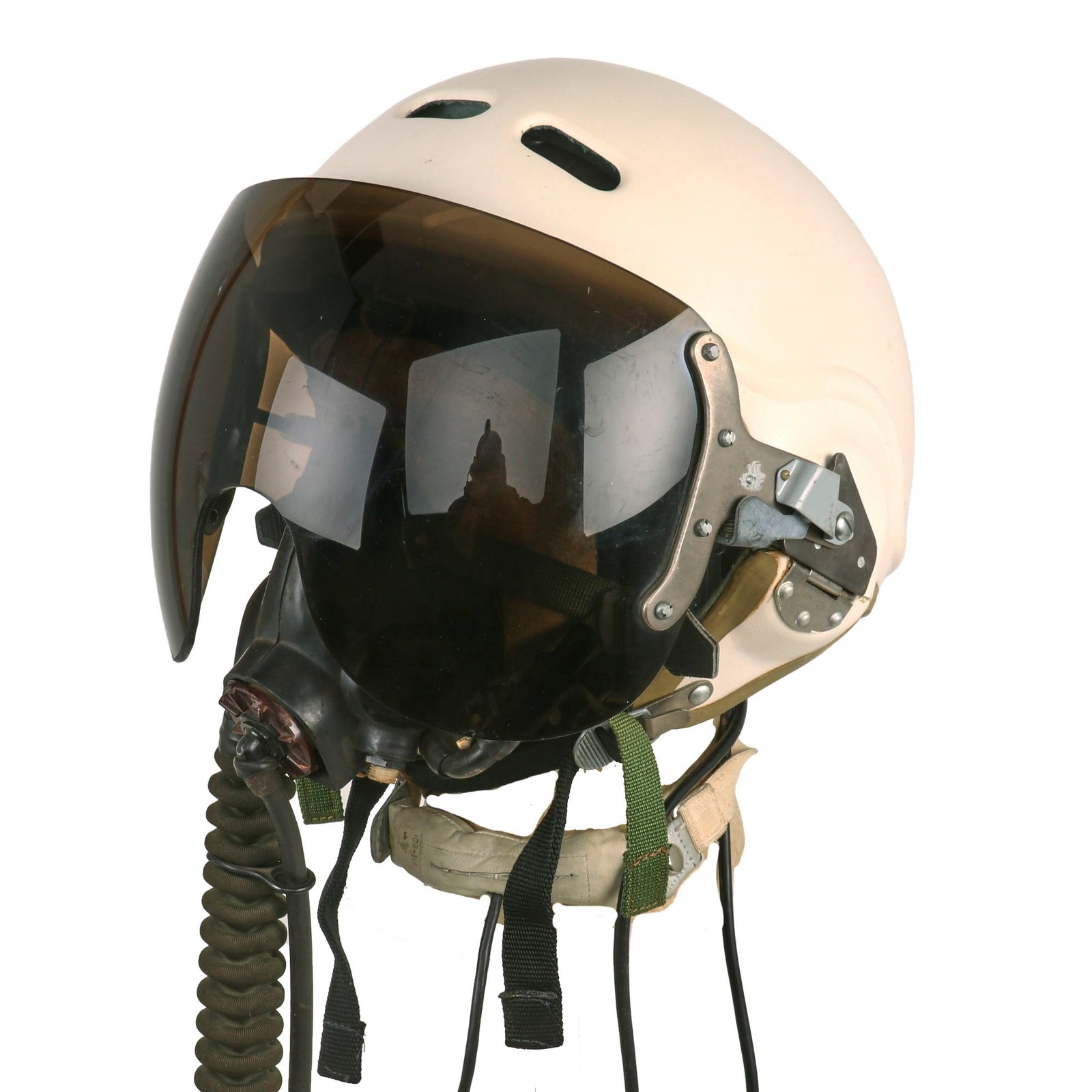 Buy Original Soviet Cold War Era ZSH-3 Flight Helmet Set With Inner Leather helmet/liner and KM-32 Oxygen Mask - As Worn by Mikoyan-Gurevich MiG-23 Pilots | Original Firearms Antique For Sale