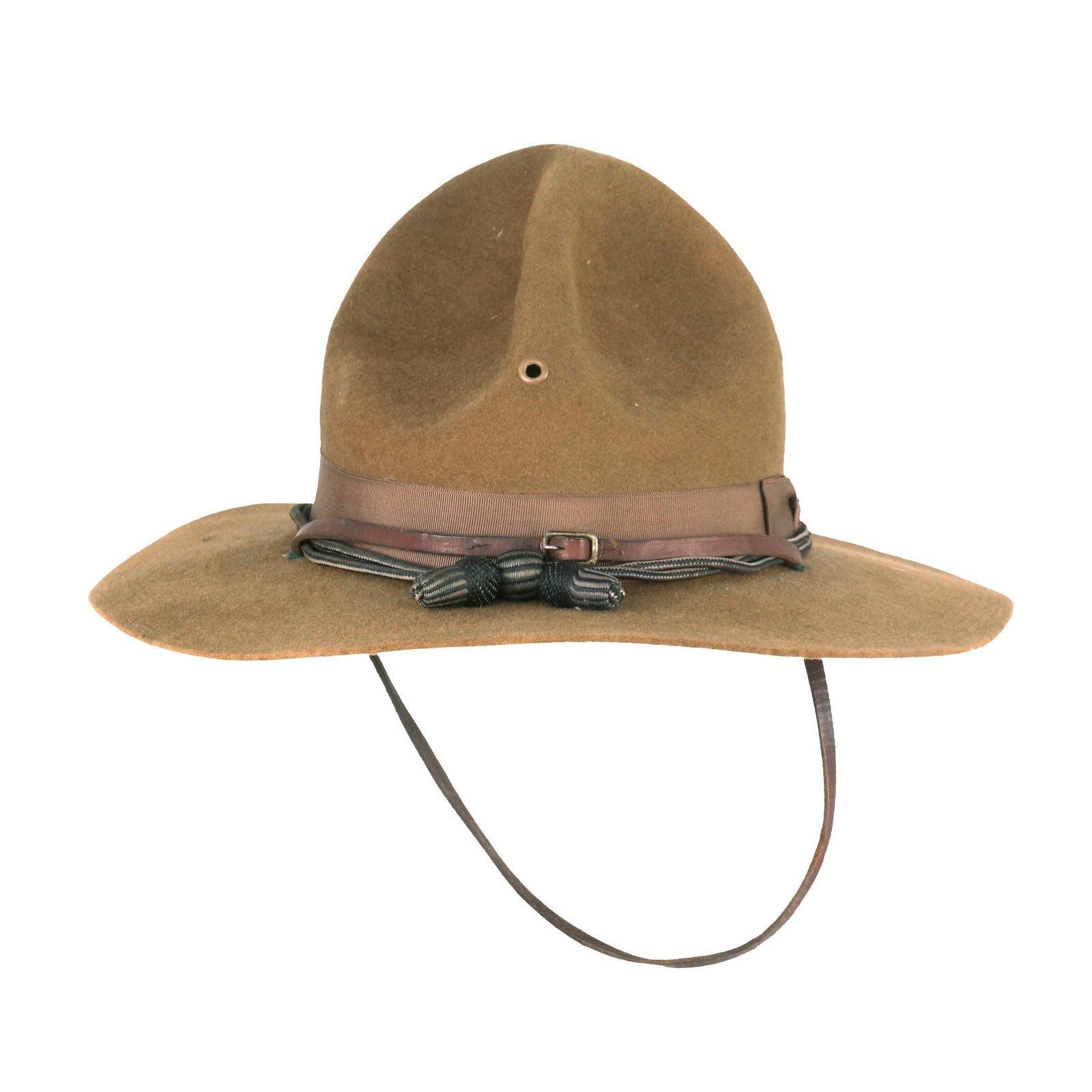 Buy Original U.S. WWI Model 1911 Campaign Hat with Rare Aviation Air Service Cord - Dated November 1917 - Size 7 | Original Firearms Antique For Sale