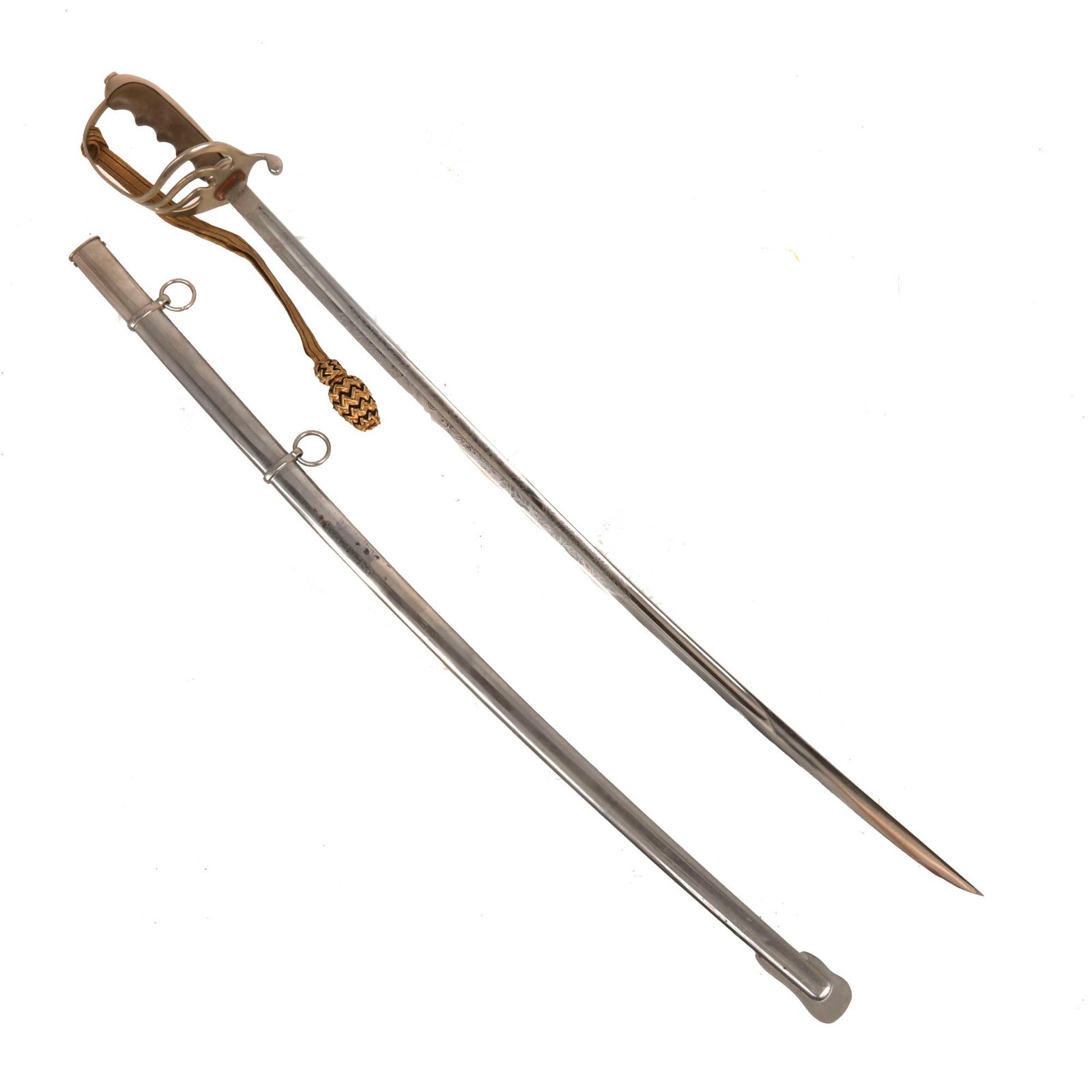 Buy Original U.S. Pre-WWII Model 1902 Army Officer’s Sword with Scabbard & Sword Knot | Original Firearms Antique For Sale