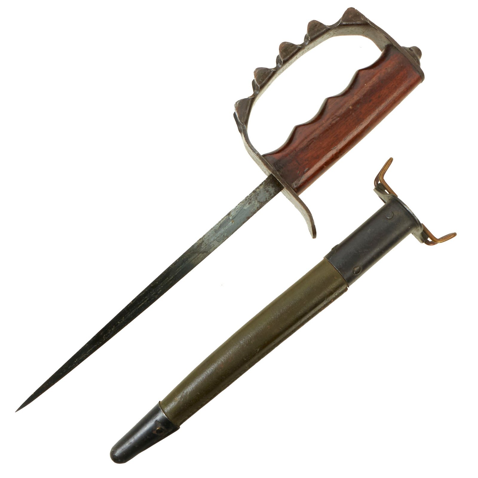 Buy Original U.S. WWI M1917 Trench Knife by American Cutlery Company with Scabbard by Jewell dated 1918 | Original Firearms Antique For Sale