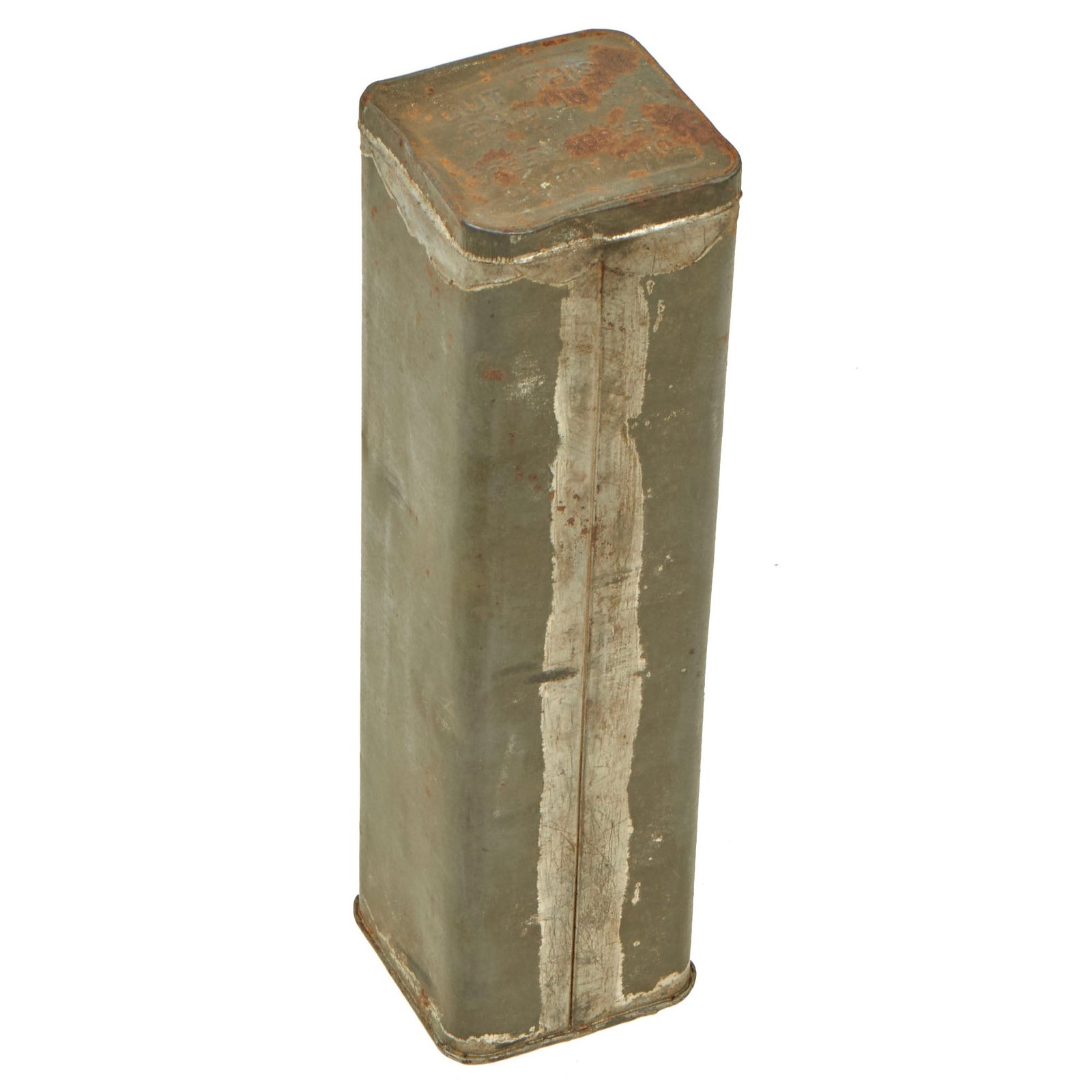 Buy Original U.S. WWI US Quartermaster Corps Reserve Ration Unopened 8 OZ. Hard Bread Tin - “Hardtack” | Original Firearms Antique For Sale