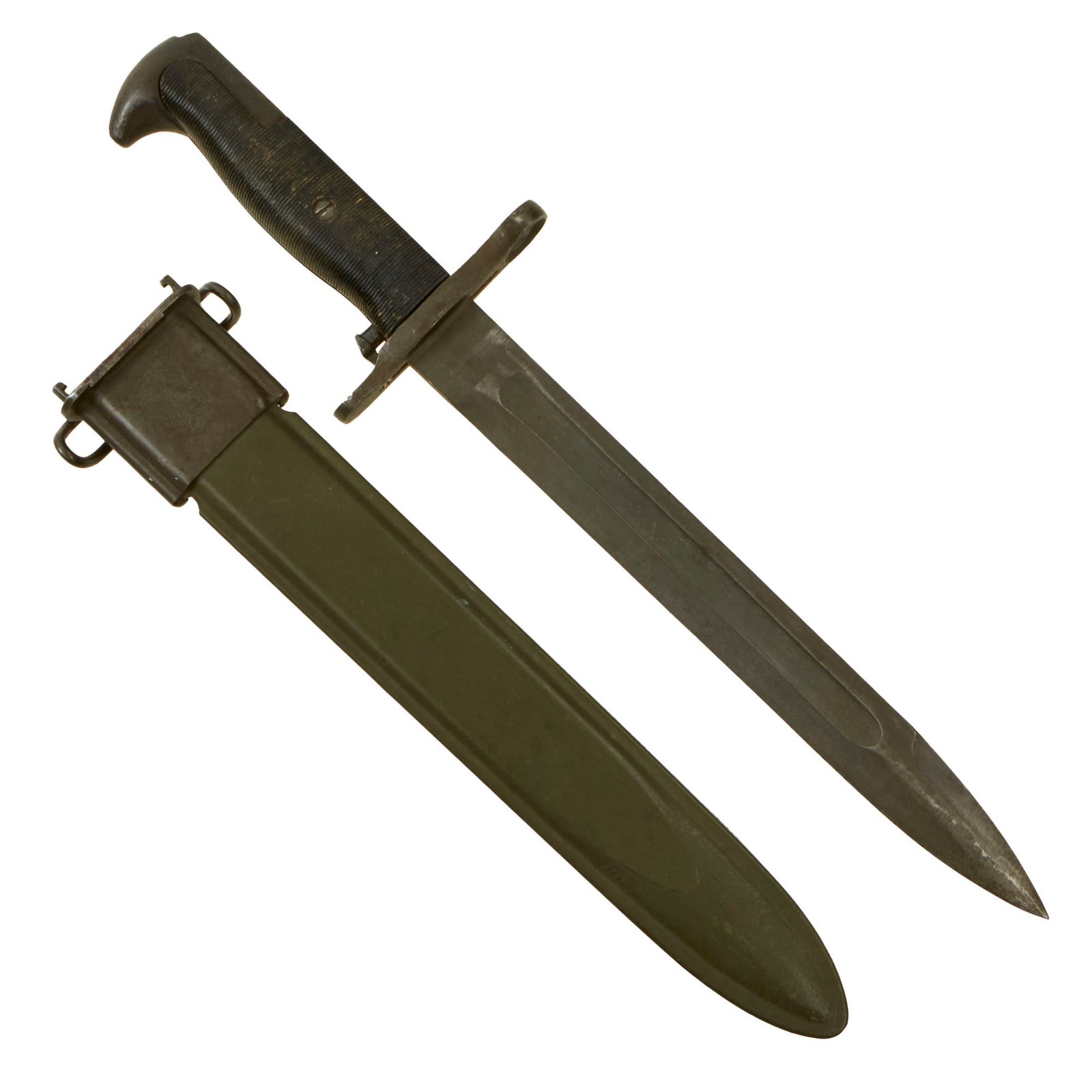 Buy Original U.S. WWII M1 Garand 10 inch Bayonet by Utica Cutlery with M7 Scabbard | Original Firearms Antique For Sale