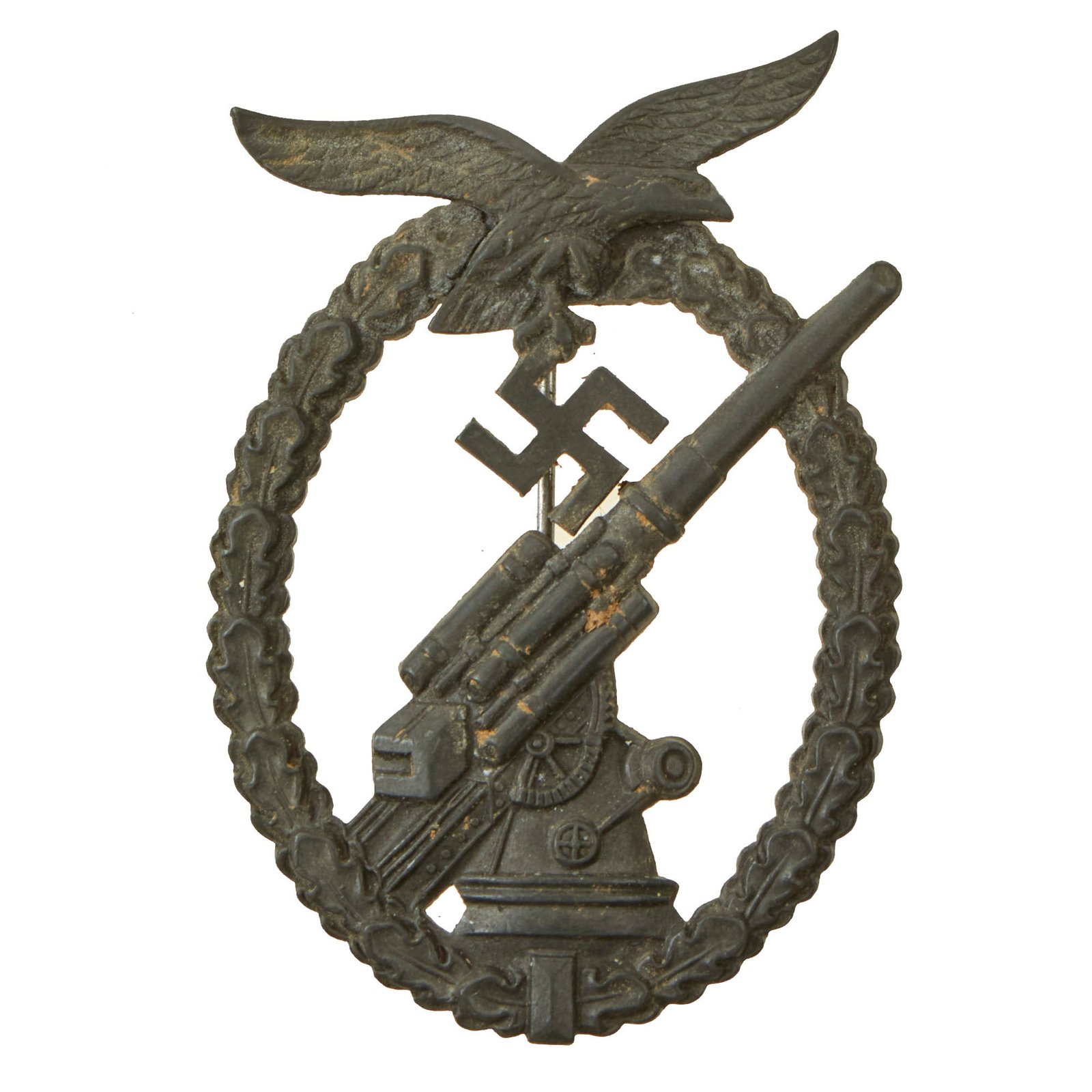 Buy Original German WWII Luftwaffe Anti-Aircraft Flak Battle Badge - Unmarked | Original Firearms Antique For Sale