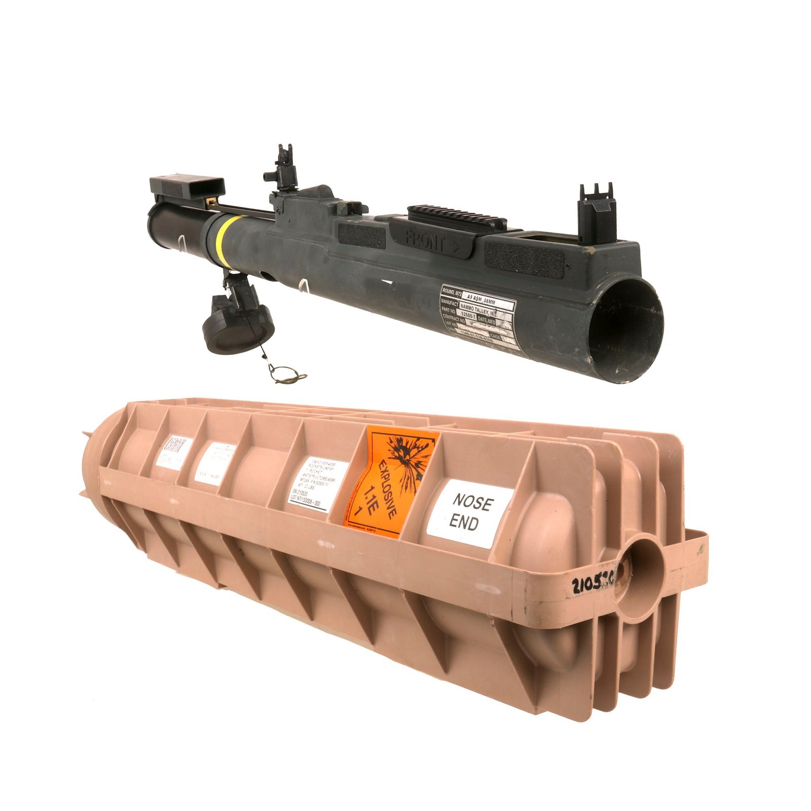 Buy Original U.S. Global War on Terror INERT M72A9 Anti-Structure Munition LAW Rocket Propelled Grenade Launcher With Picatinny Rail and Sling Assembly in Rare Original Shipping Tube | Original Firearms Antique For Sale