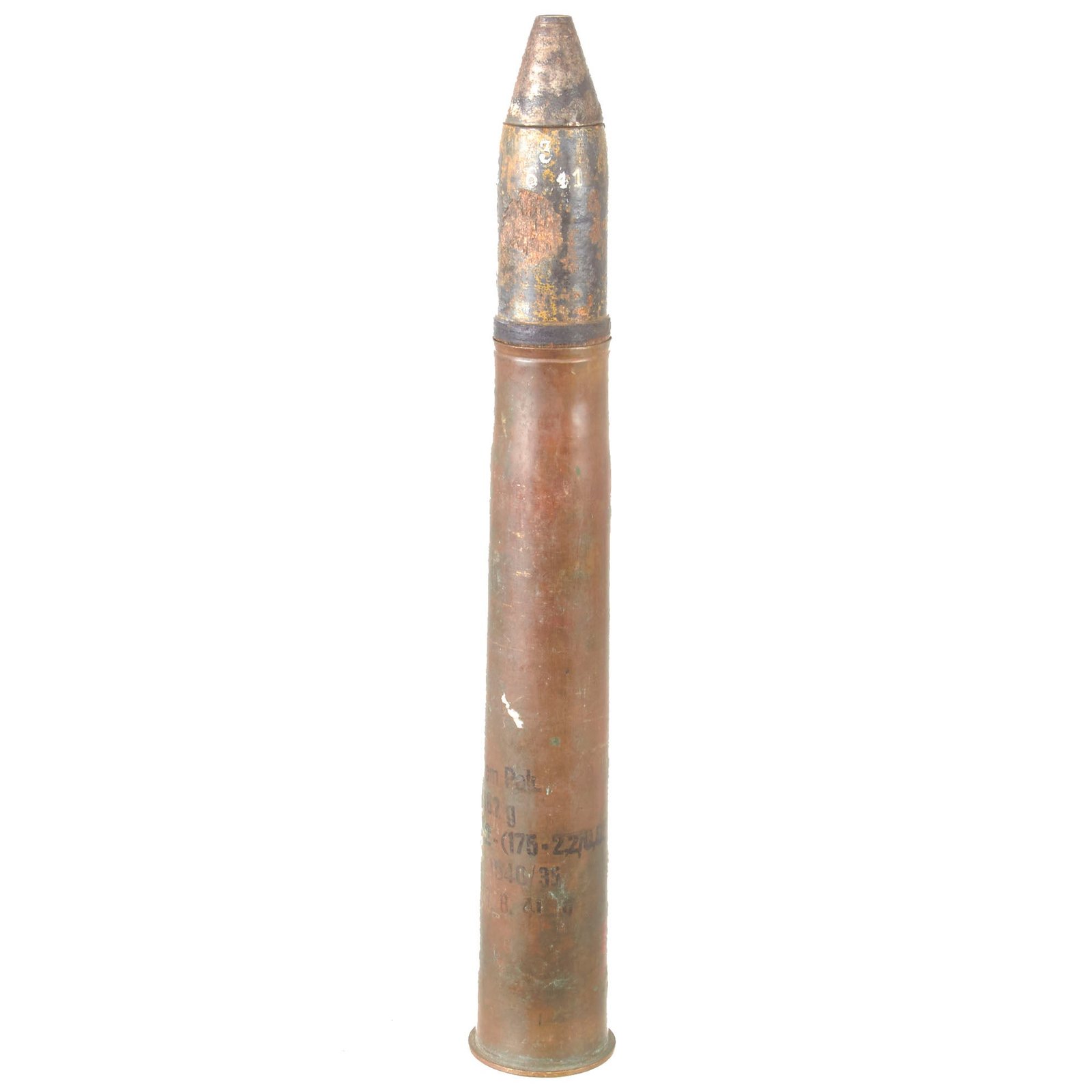 Buy Original German WWII PAK 36 High Explosive 3.7cm Shell - 37mm Anti-Tank - Dated 1943 | Original Firearms Antique For Sale