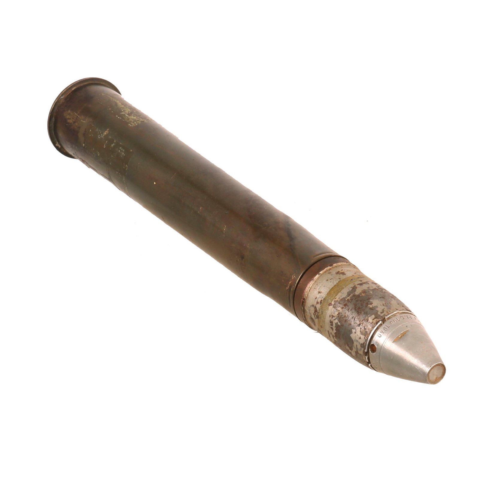Buy Original German WWII PAK 36 High Explosive 3.7cm Shell - 37mm Anti-Tank - Dated 1940 | Original Firearms Antique For Sale